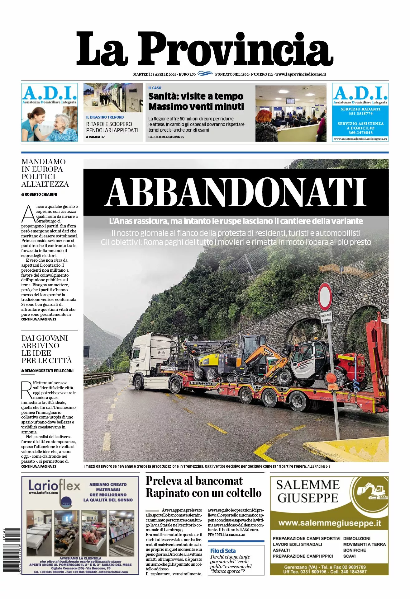 Prima-pagina-la-provincia-oggi-oggi-edizione-del-2024-04-23