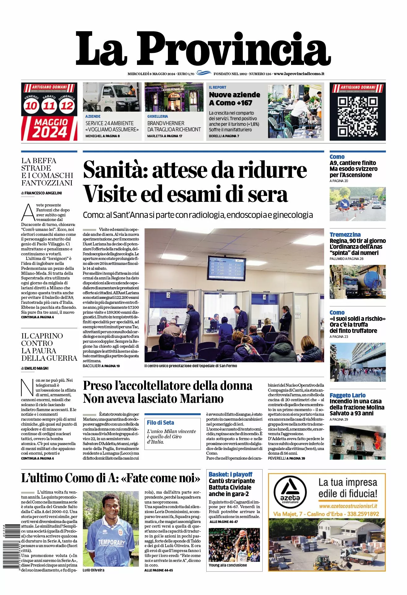 Prima-pagina-la-provincia-oggi-oggi-edizione-del-2024-05-08