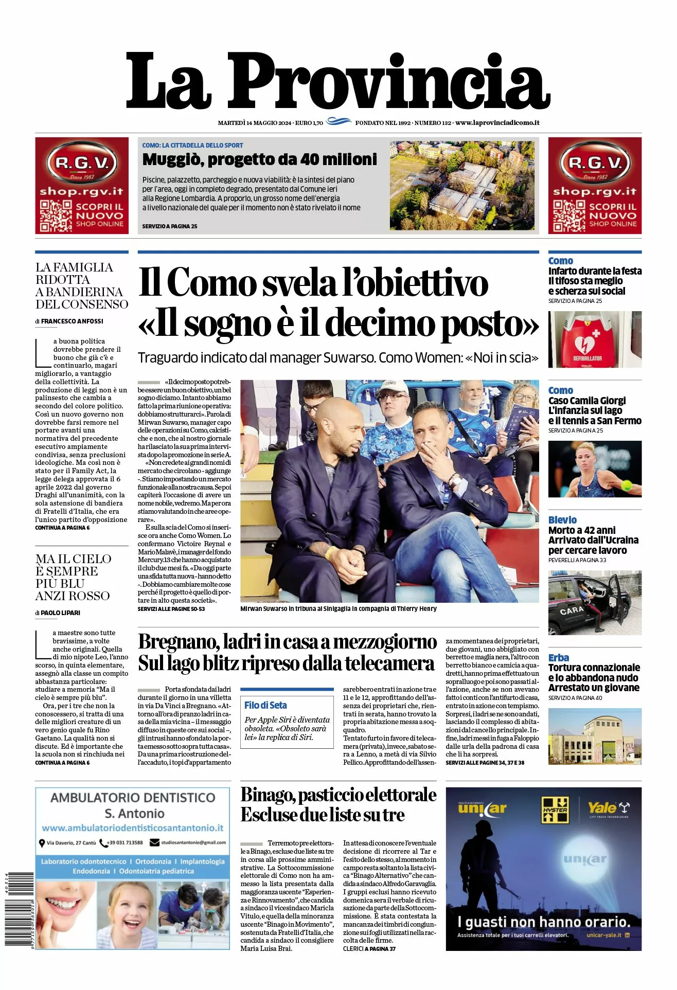 Prima-pagina-la-provincia-oggi-oggi-edizione-del-2024-05-14