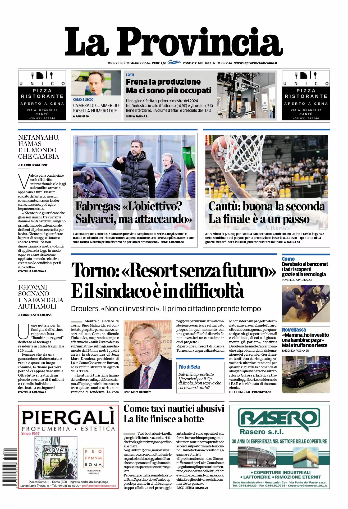 Prima-pagina-la-provincia-oggi-oggi-edizione-del-2024-05-22