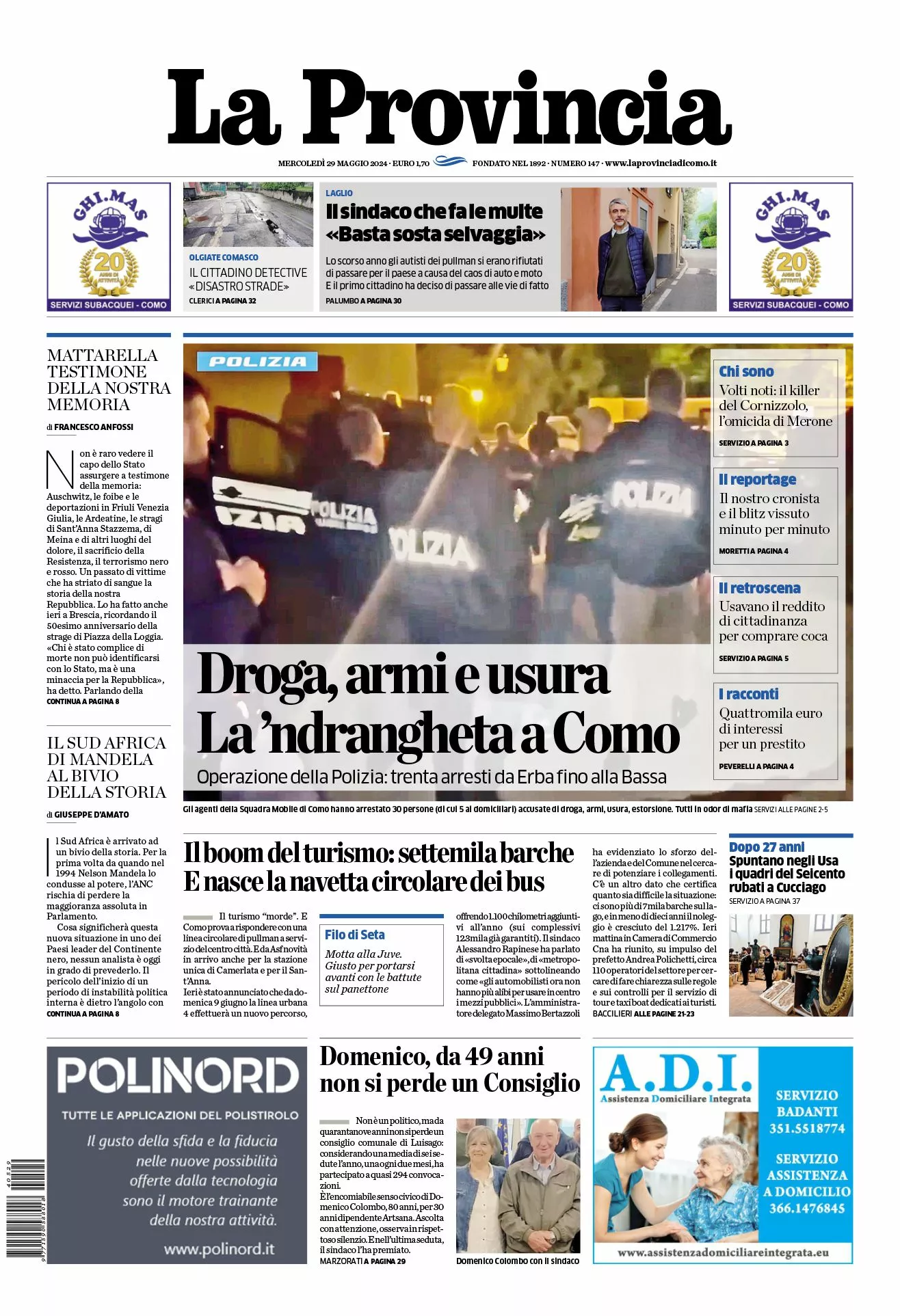 Prima-pagina-la-provincia-oggi-oggi-edizione-del-2024-05-29