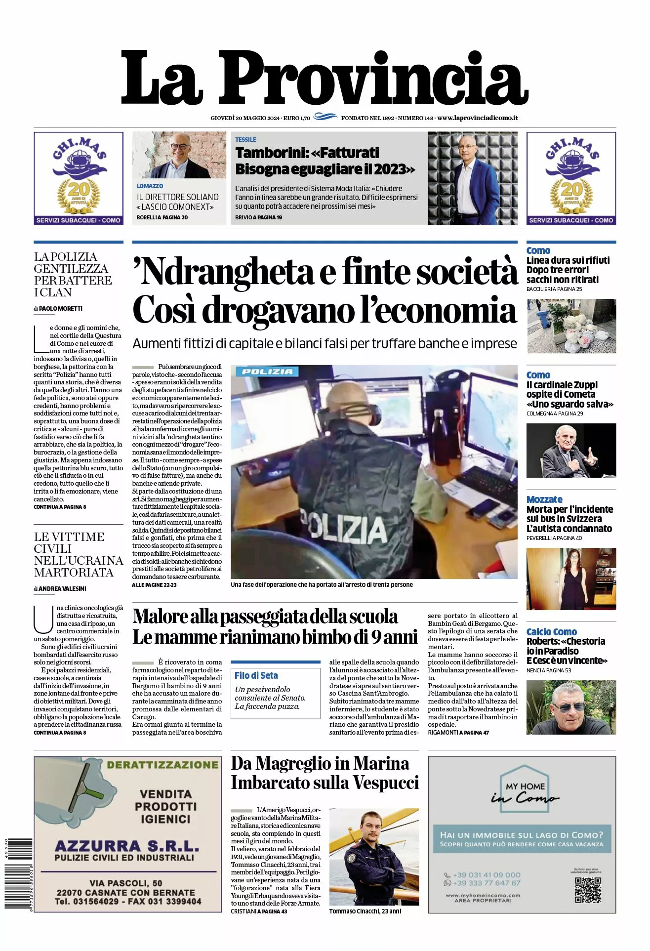 Prima-pagina-la-provincia-oggi-oggi-edizione-del-2024-05-30