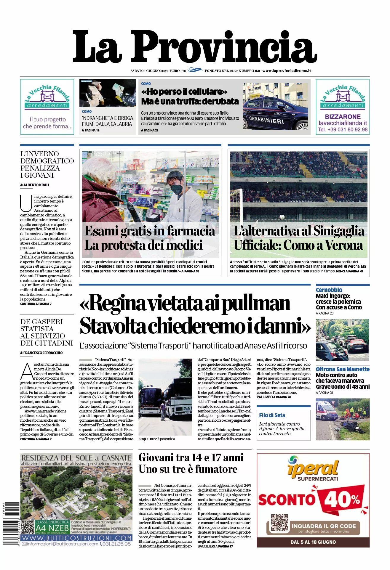 Prima-pagina-la-provincia-oggi-oggi-edizione-del-2024-06-01