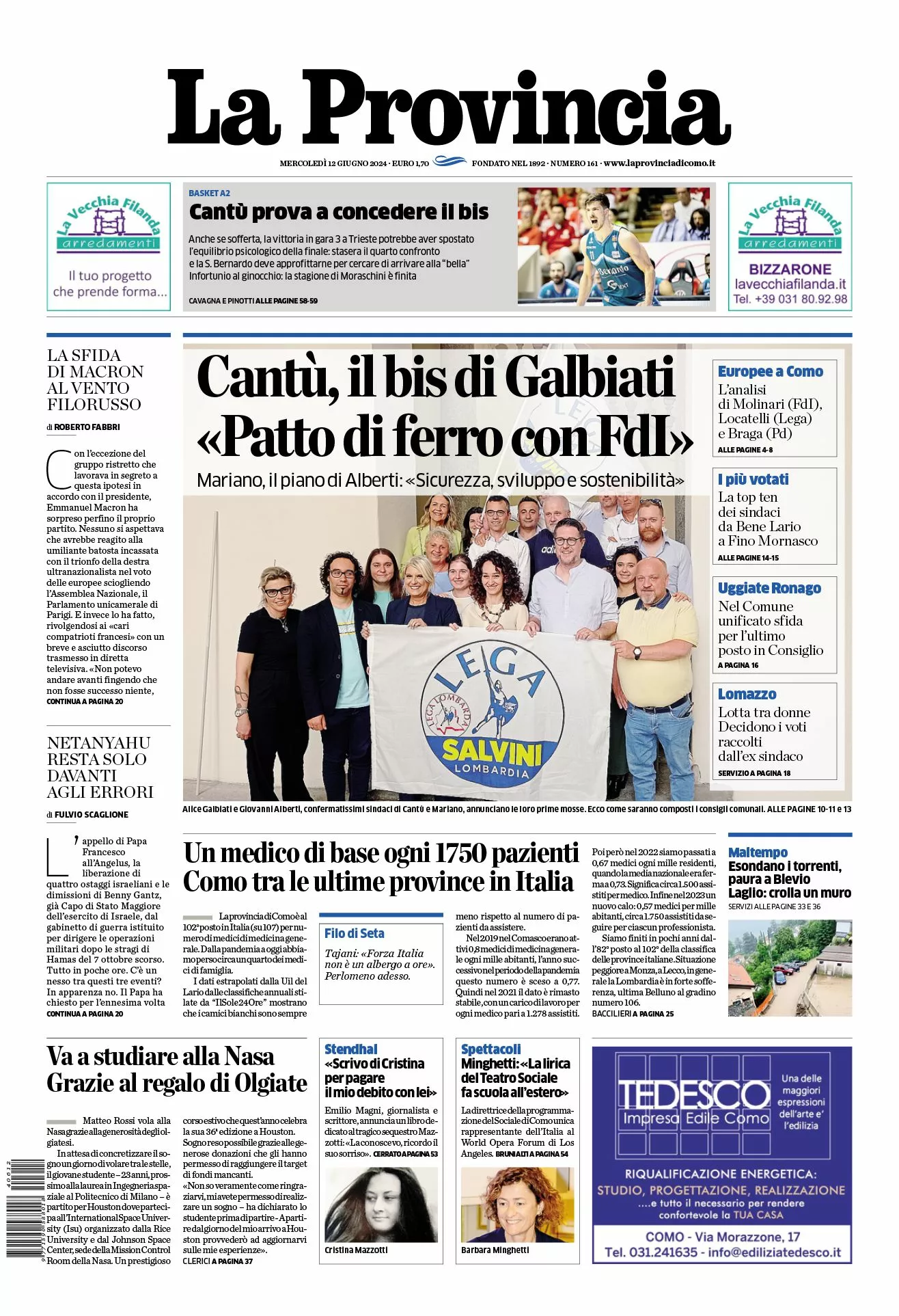 Prima-pagina-la-provincia-oggi-oggi-edizione-del-2024-06-12