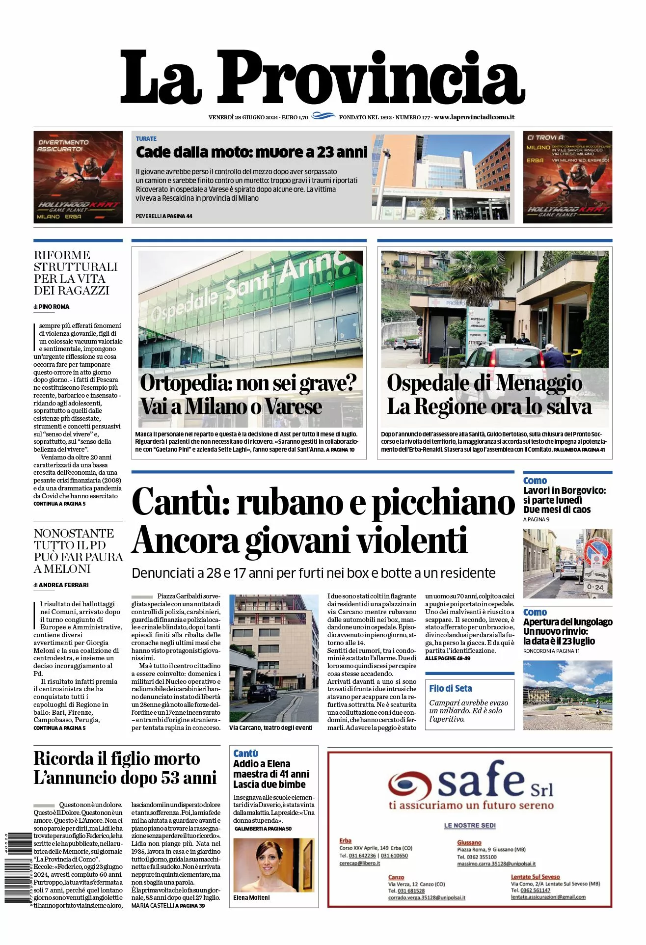 Prima-pagina-la-provincia-oggi-oggi-edizione-del-2024-06-28