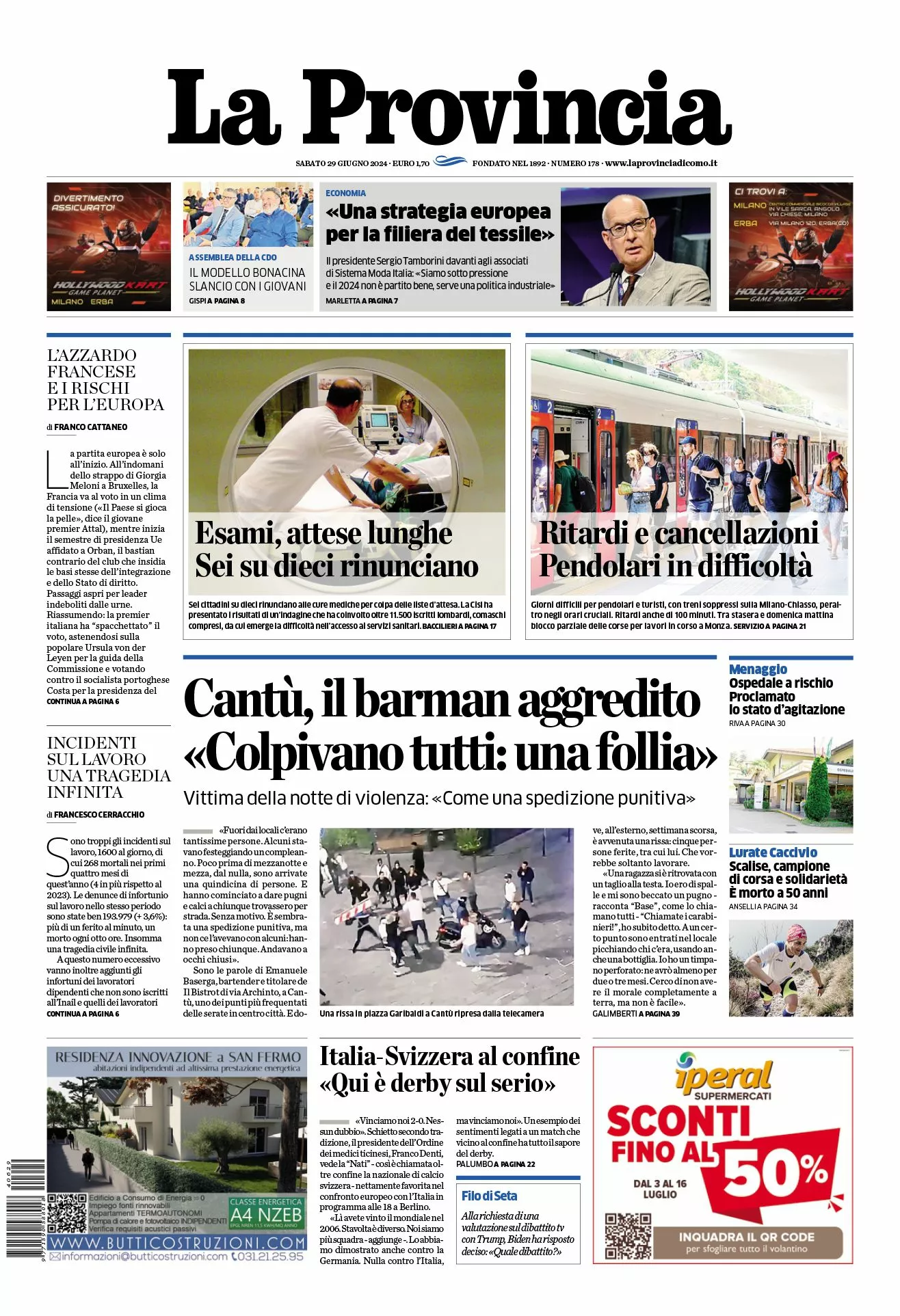 Prima-pagina-la-provincia-oggi-oggi-edizione-del-2024-06-29