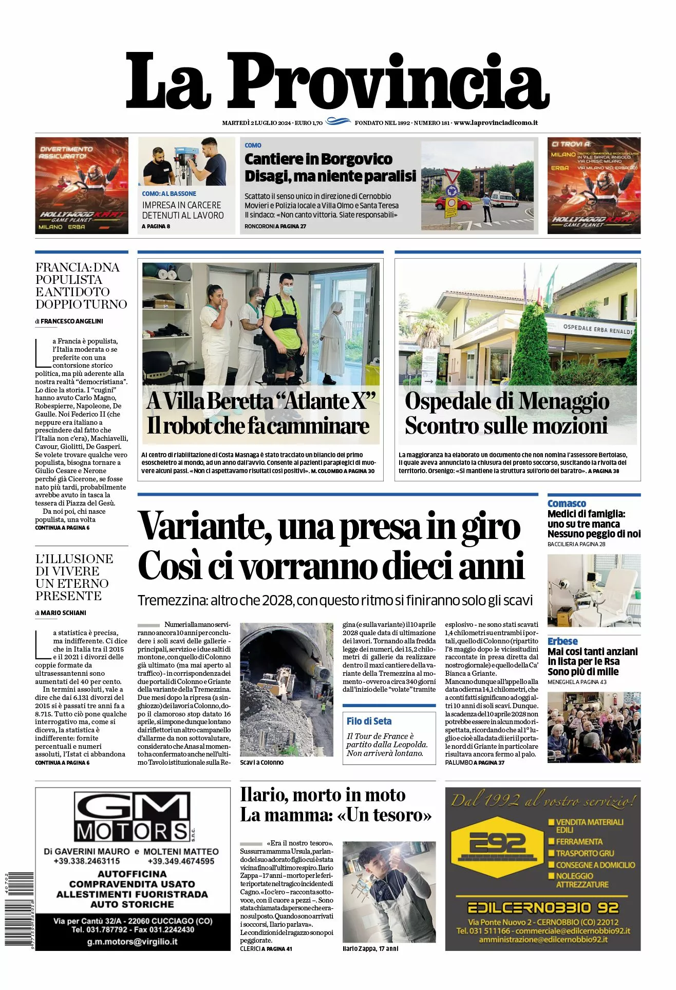 Prima-pagina-la-provincia-oggi-oggi-edizione-del-2024-07-02