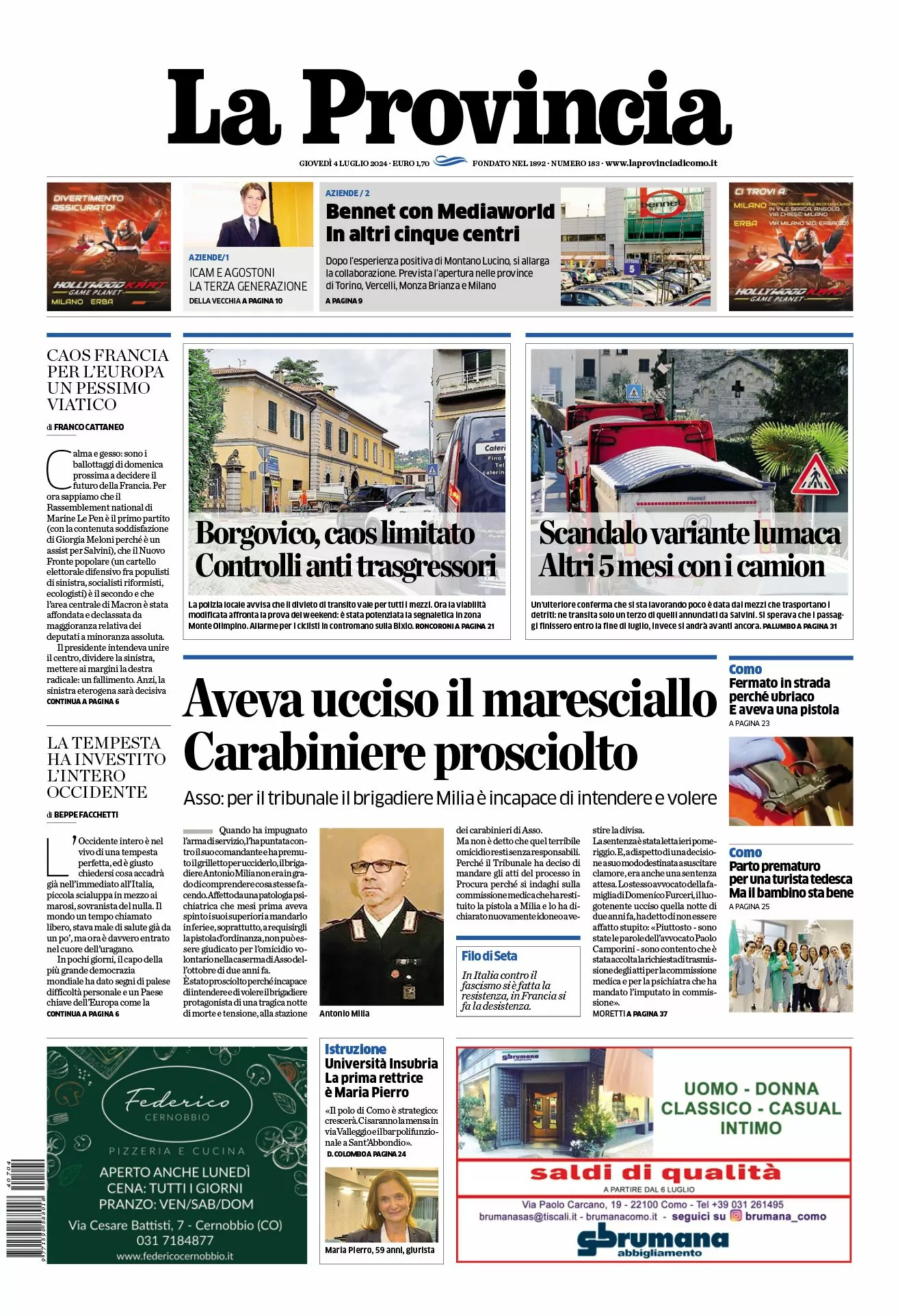 Prima-pagina-la-provincia-oggi-oggi-edizione-del-2024-07-04