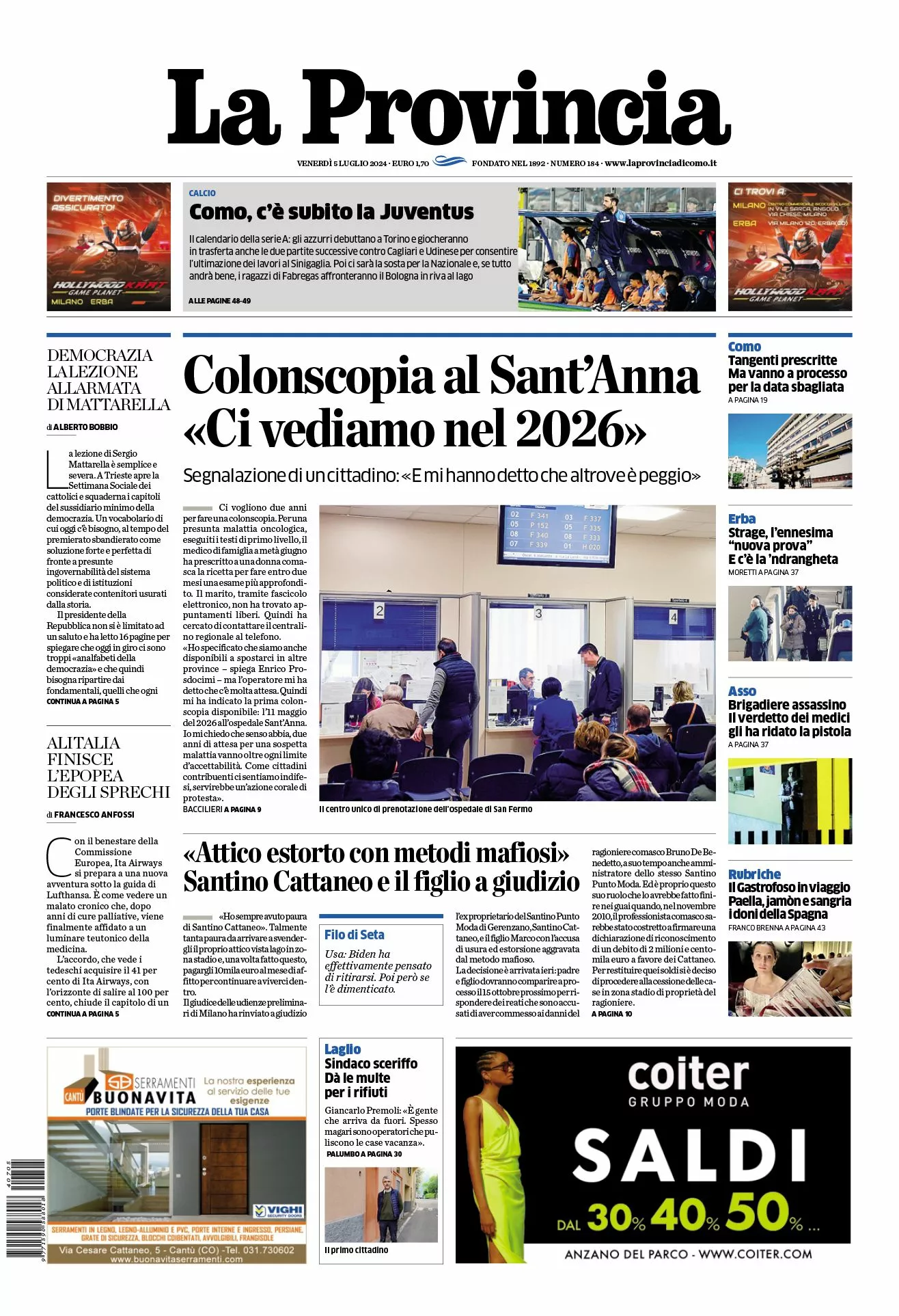 Prima-pagina-la-provincia-oggi-oggi-edizione-del-2024-07-05