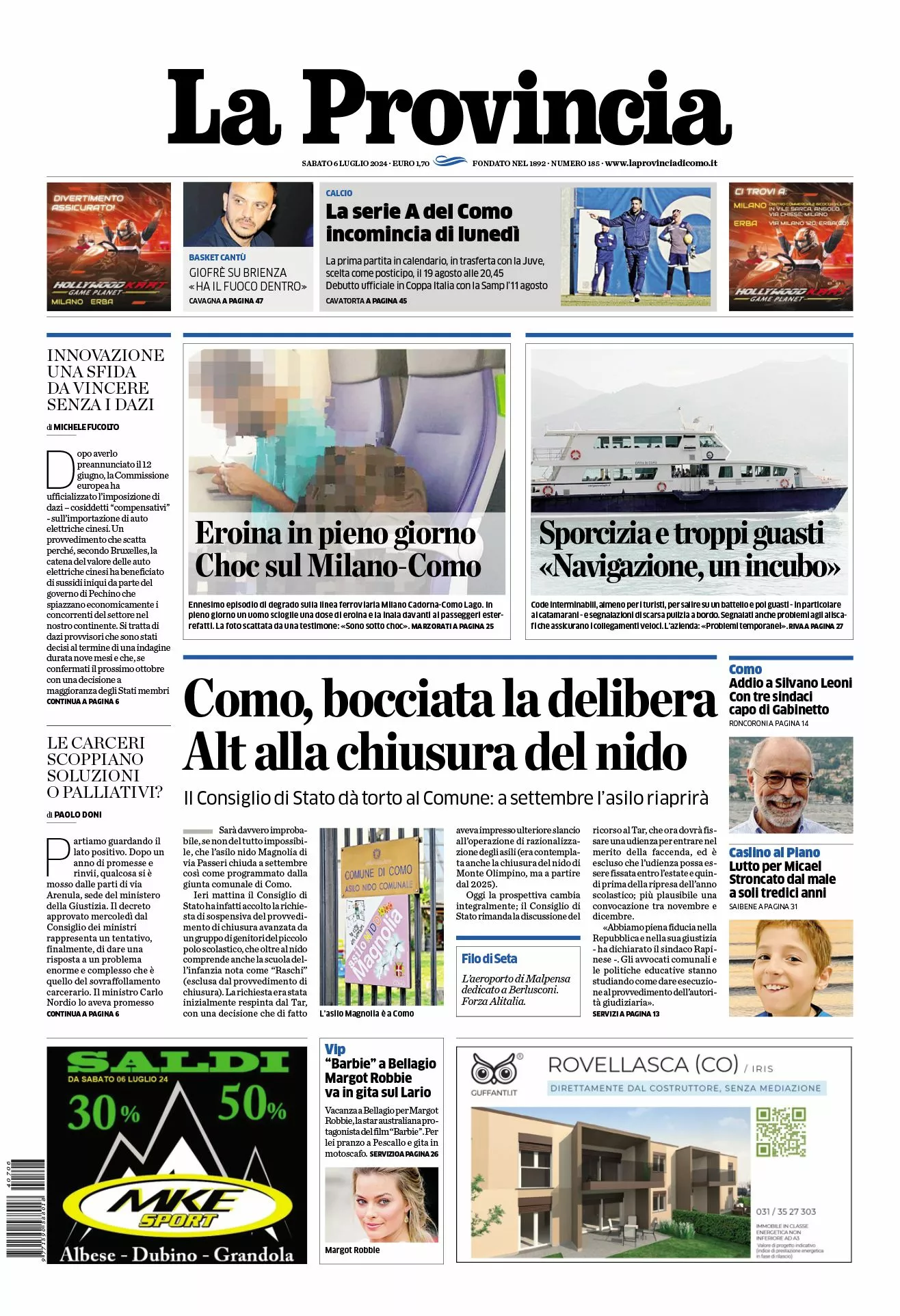 Prima-pagina-la-provincia-oggi-oggi-edizione-del-2024-07-06