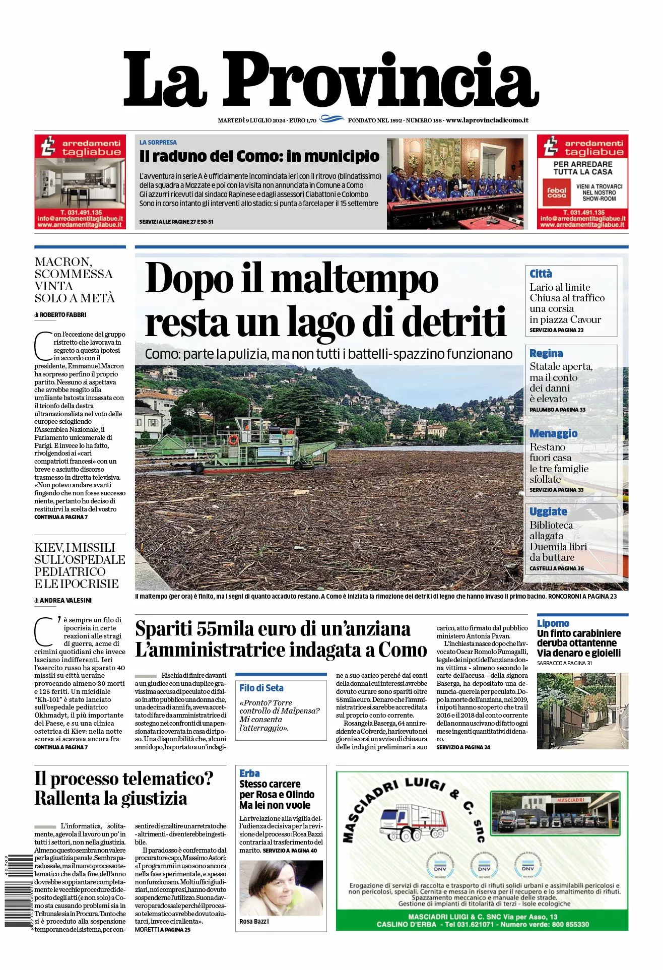 Prima-pagina-la-provincia-oggi-oggi-edizione-del-2024-07-09