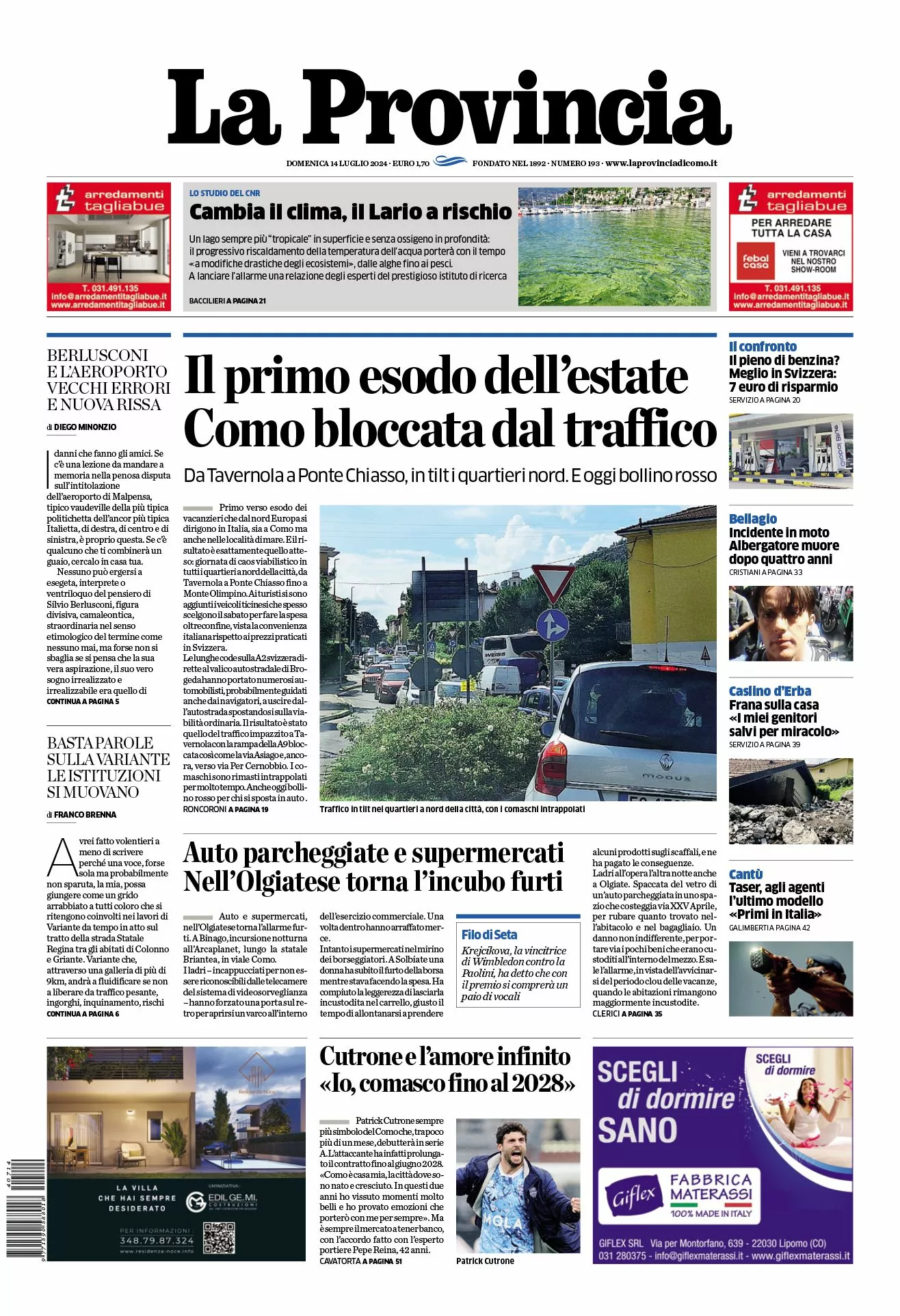 Prima-pagina-la-provincia-oggi-oggi-edizione-del-2024-07-14