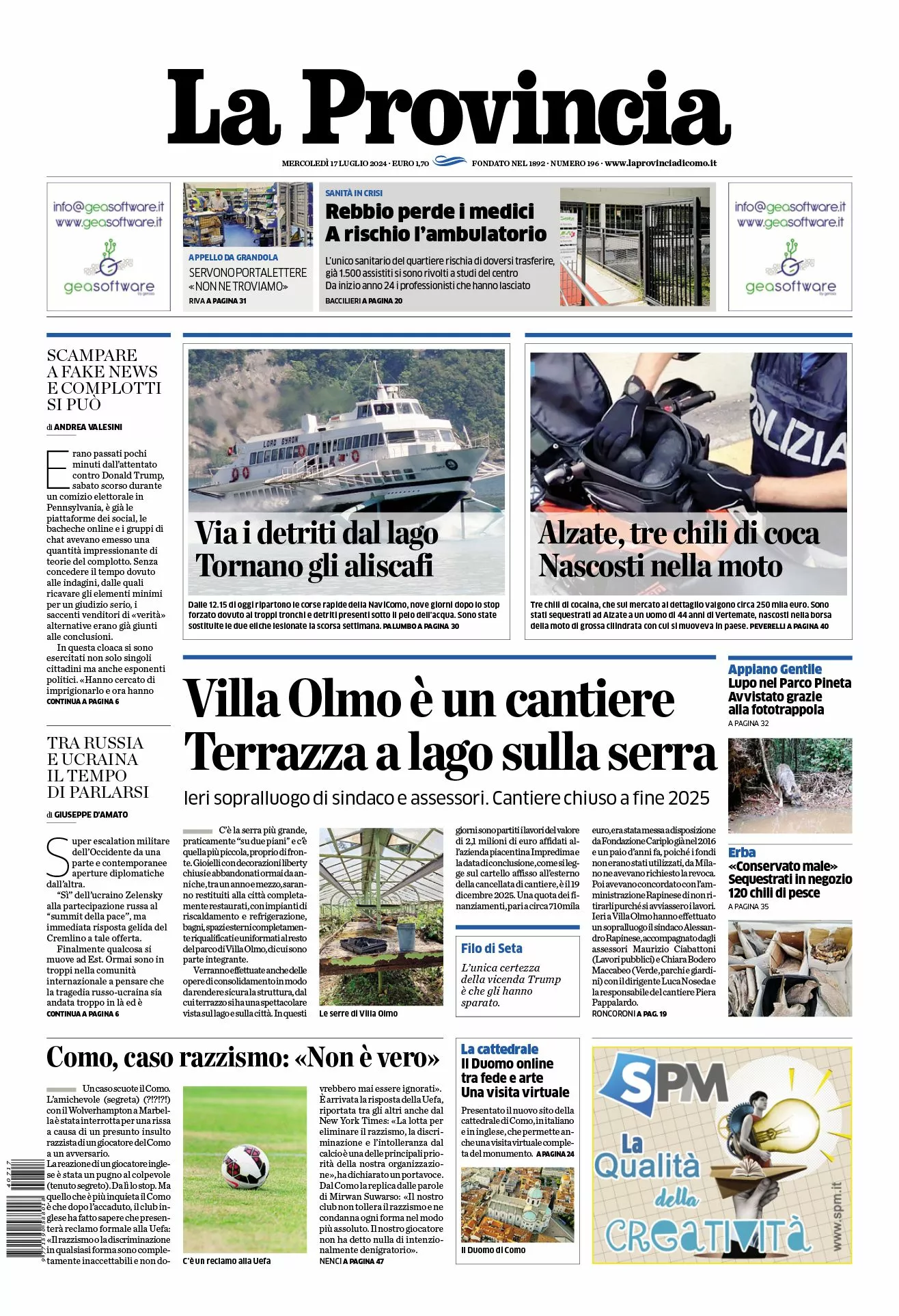 Prima-pagina-la-provincia-oggi-oggi-edizione-del-2024-07-17