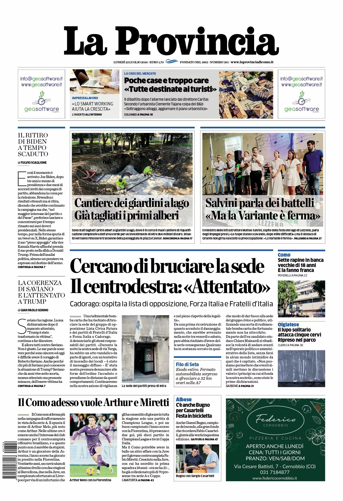 Prima-pagina-la-provincia-oggi-oggi-edizione-del-2024-07-22