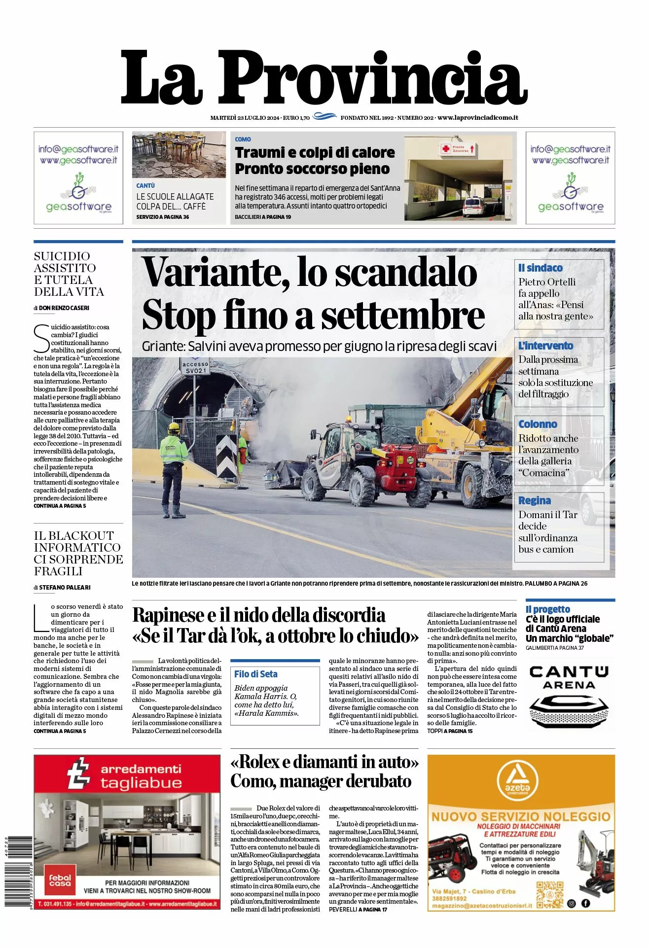 Prima-pagina-la-provincia-oggi-oggi-edizione-del-2024-07-23