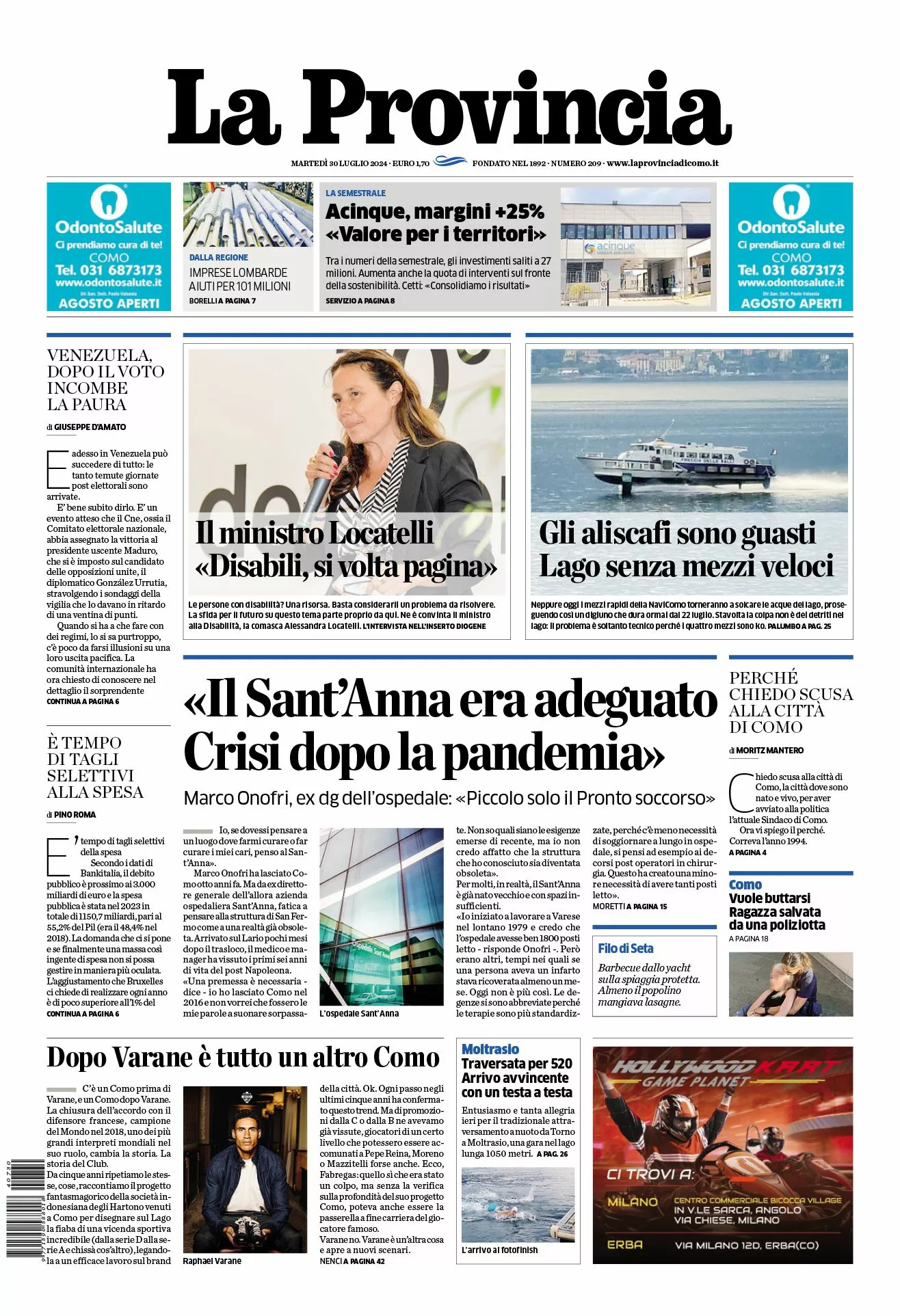 Prima-pagina-la-provincia-oggi-oggi-edizione-del-2024-07-30