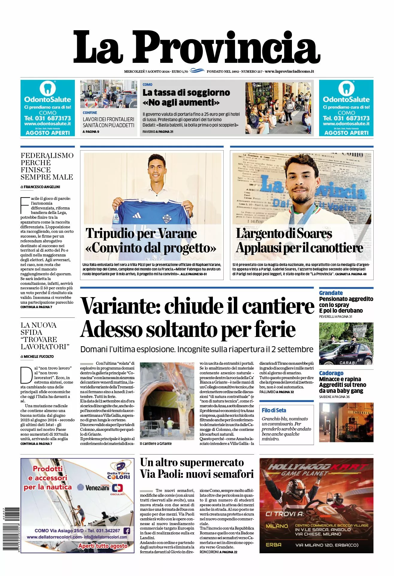 Prima-pagina-la-provincia-oggi-oggi-edizione-del-2024-08-07