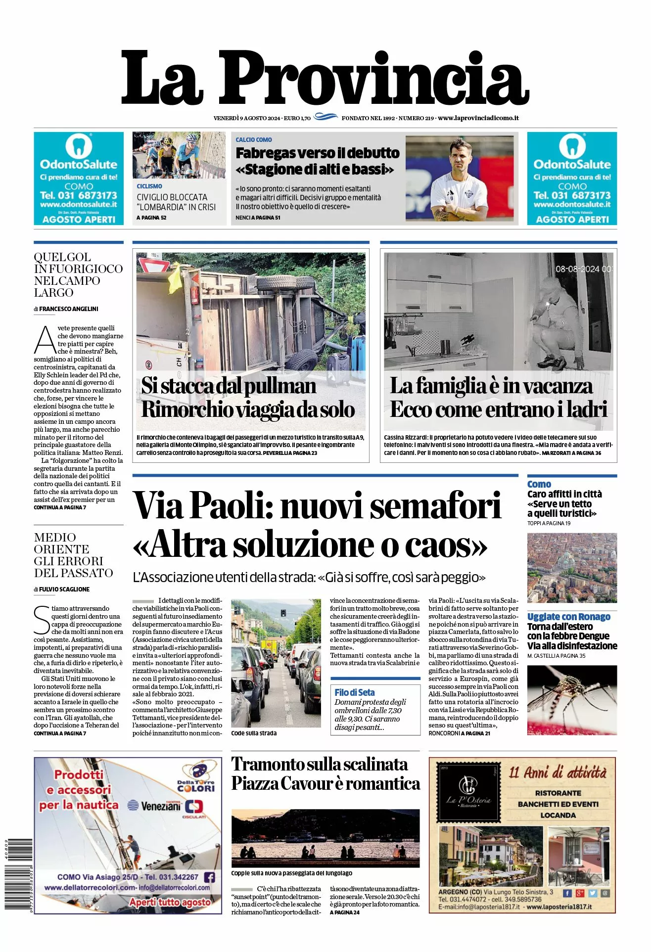 Prima-pagina-la-provincia-oggi-oggi-edizione-del-2024-08-09