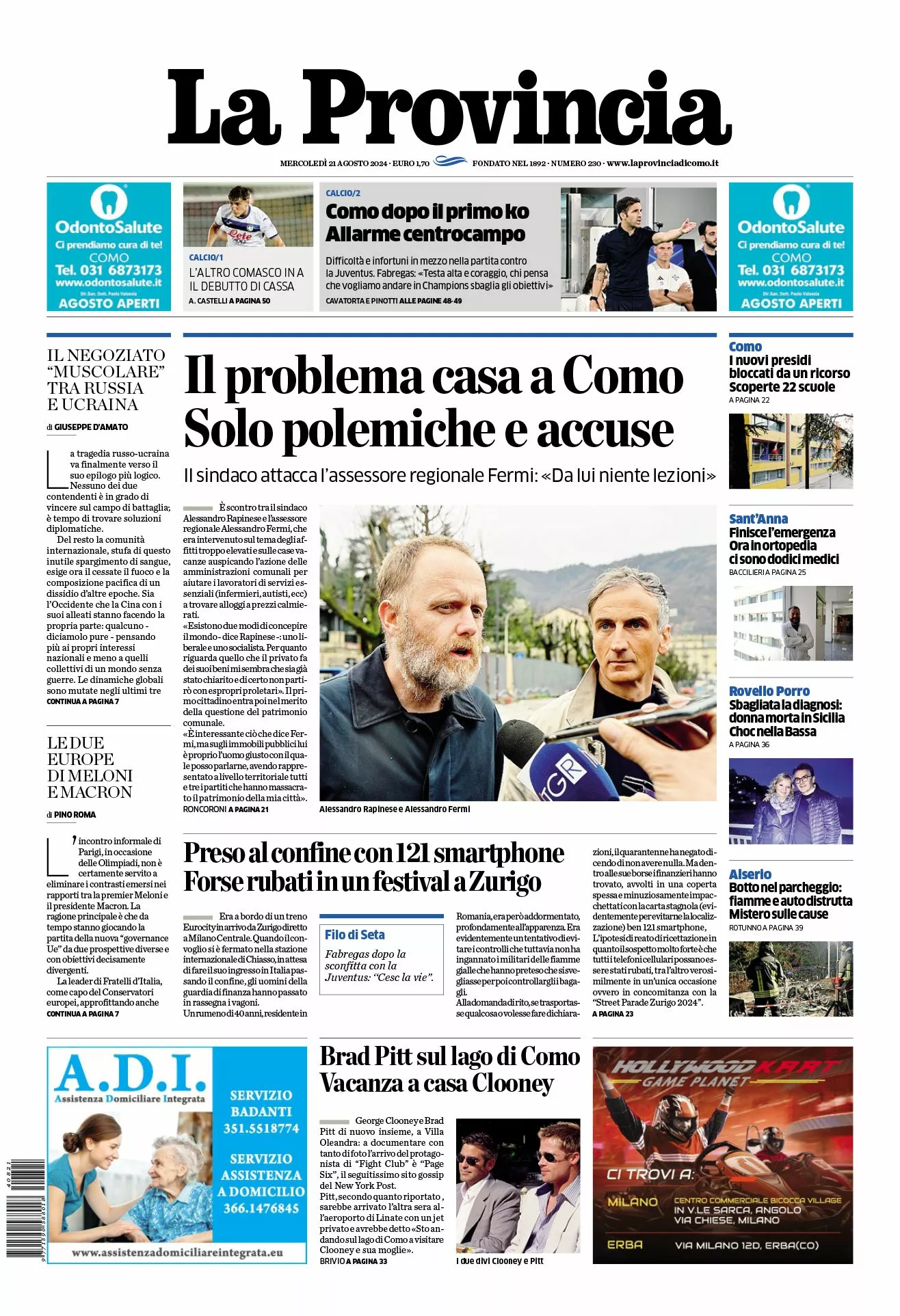 Prima-pagina-la-provincia-oggi-oggi-edizione-del-2024-08-21