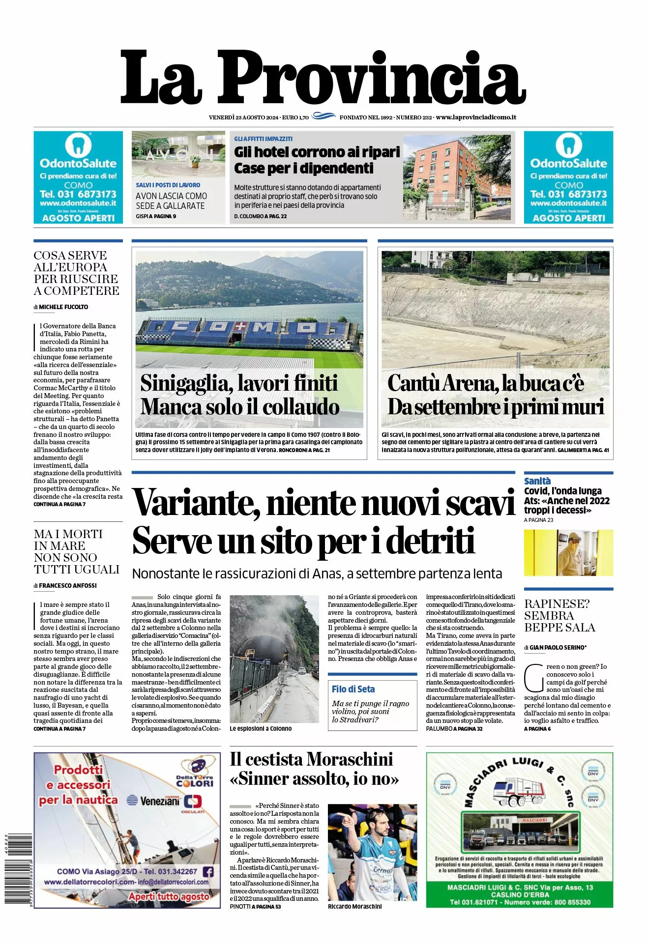 Prima-pagina-la-provincia-oggi-oggi-edizione-del-2024-08-23