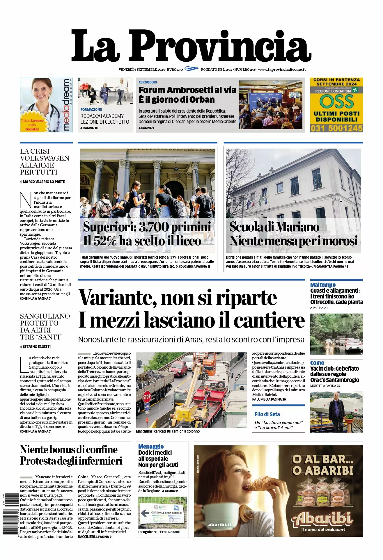 Prima-pagina-la-provincia-oggi-oggi-edizione-del-2024-09-06