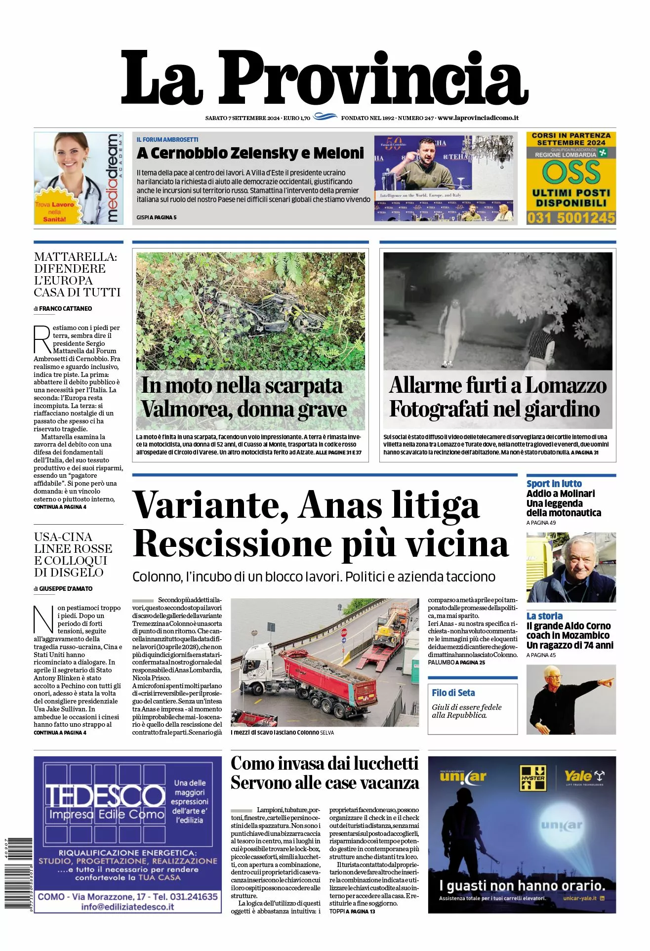 Prima-pagina-la-provincia-oggi-oggi-edizione-del-2024-09-07