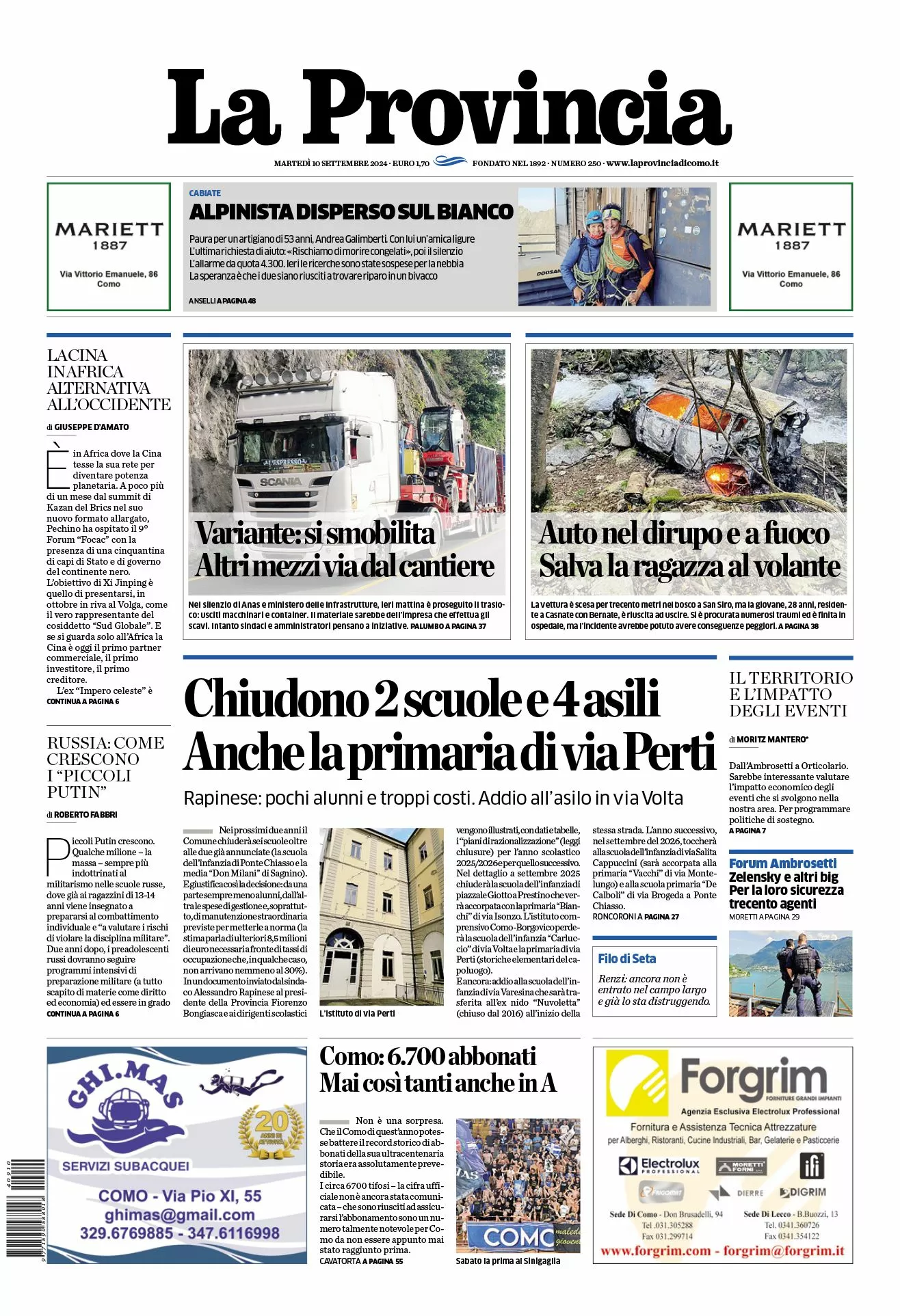 Prima-pagina-la-provincia-oggi-oggi-edizione-del-2024-09-10