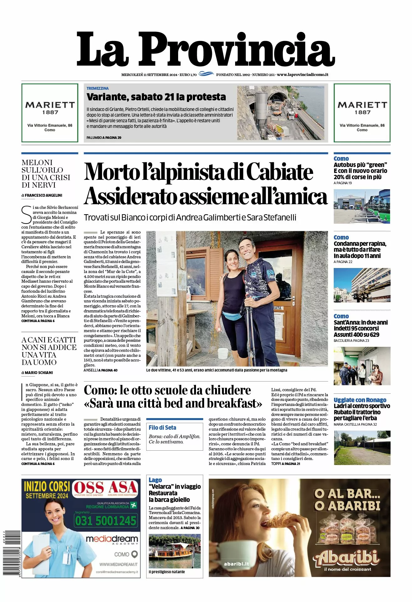 Prima-pagina-la-provincia-oggi-oggi-edizione-del-2024-09-11