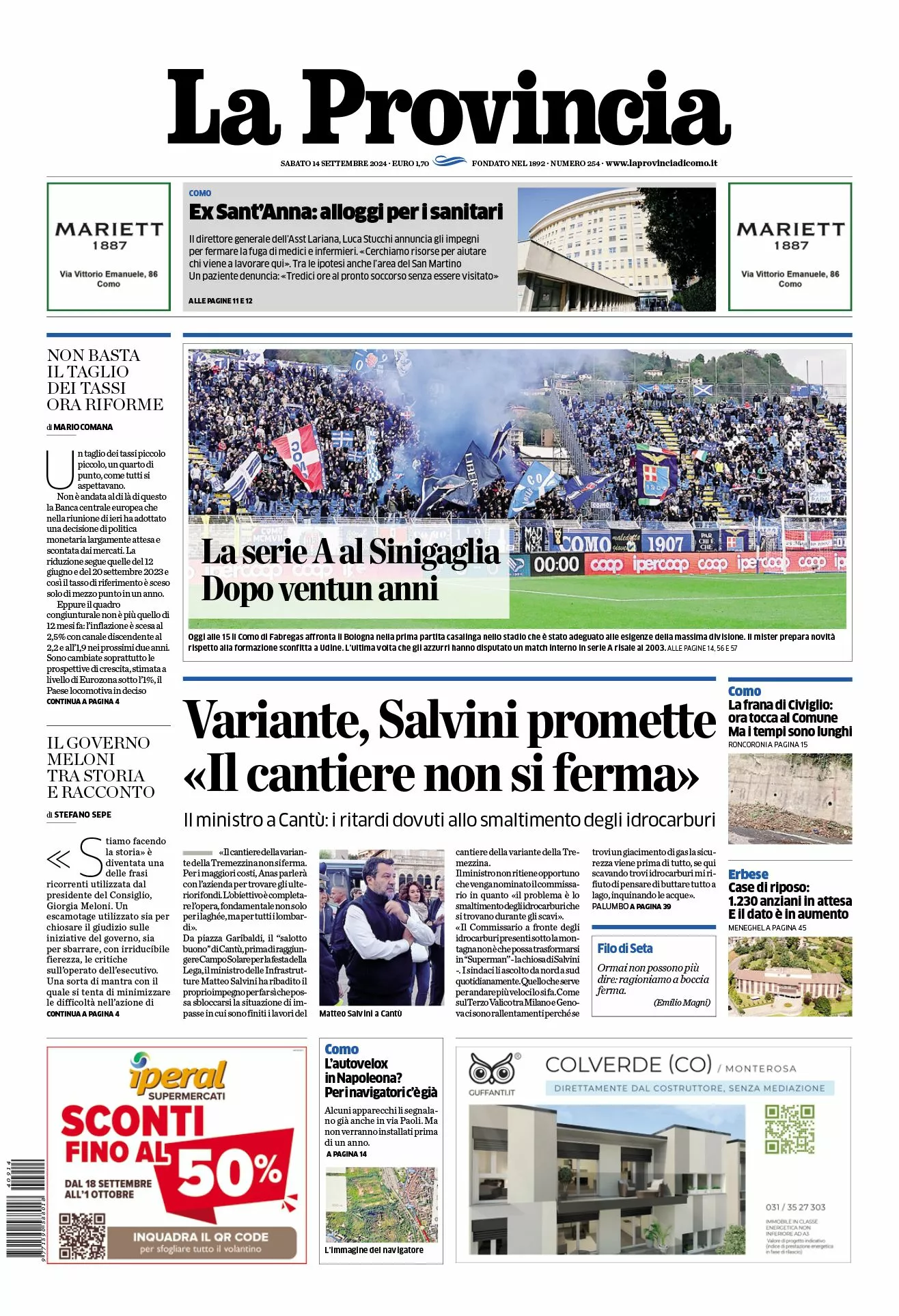 Prima-pagina-la-provincia-oggi-oggi-edizione-del-2024-09-14