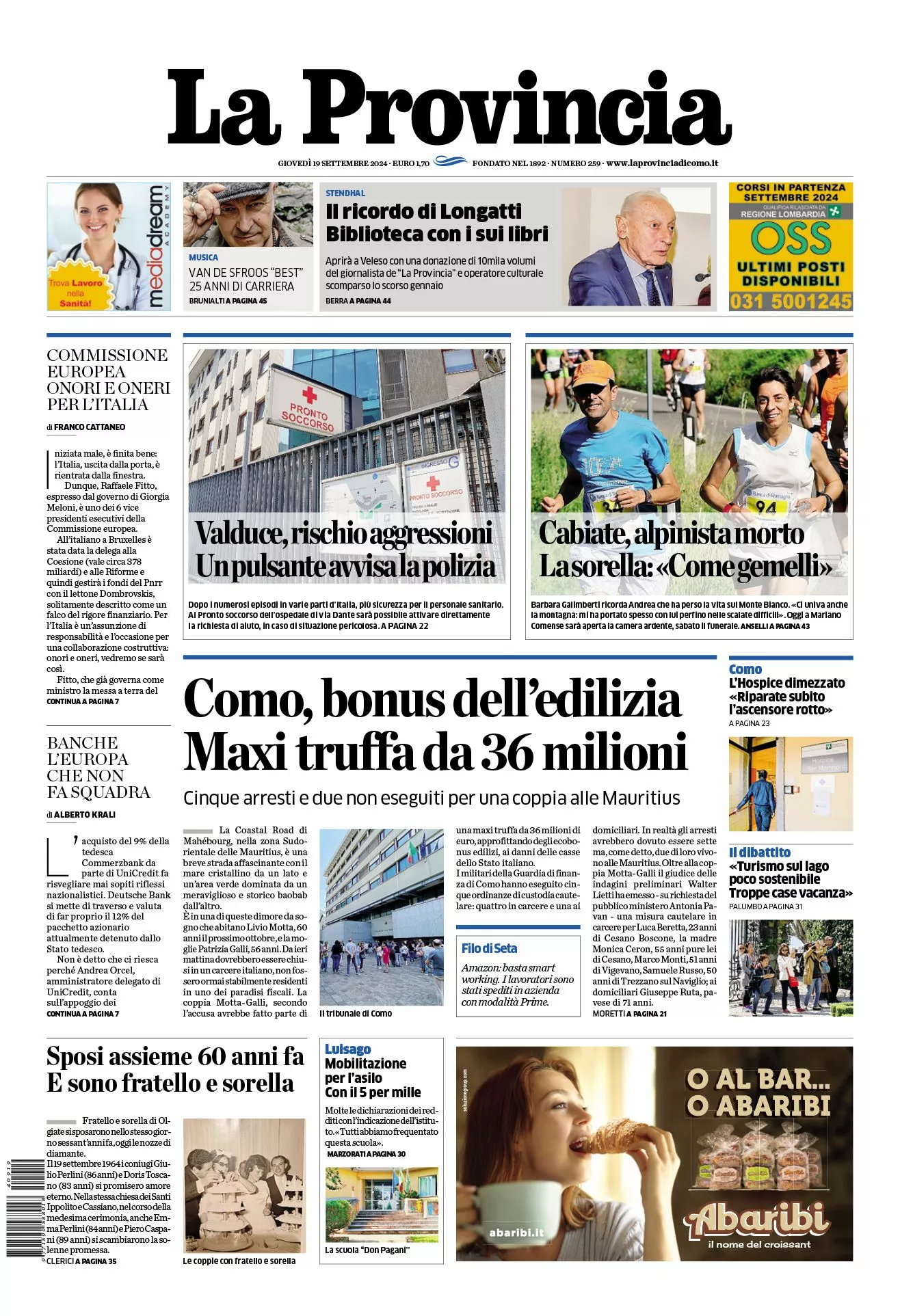 Prima-pagina-la-provincia-oggi-oggi-edizione-del-2024-09-19