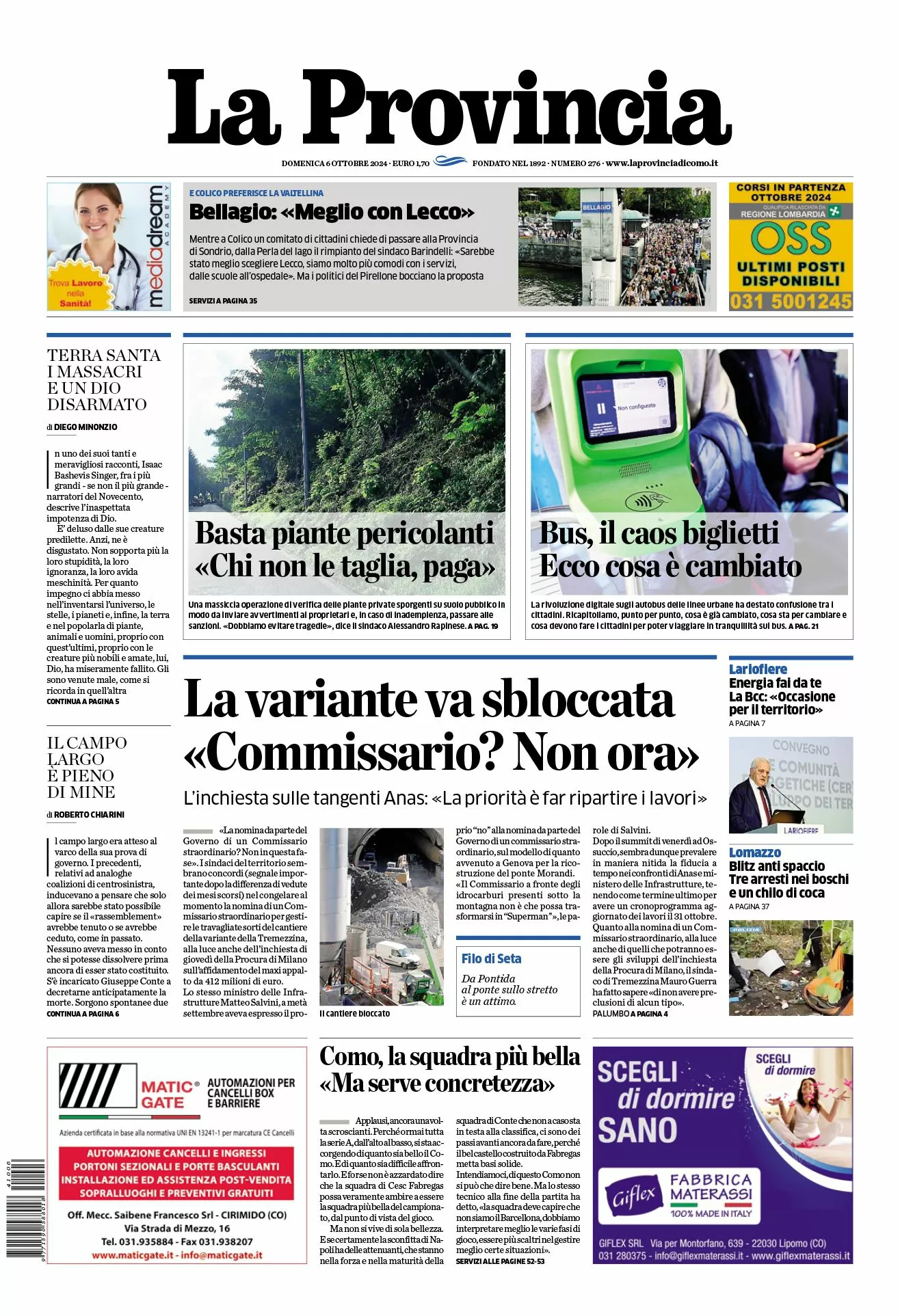 Prima-pagina-la-provincia-oggi-oggi-edizione-del-2024-10-06