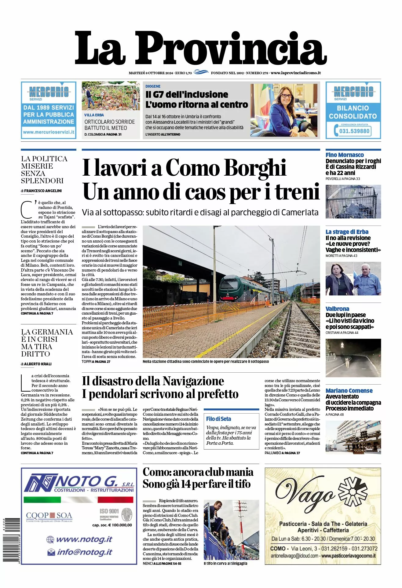 Prima-pagina-la-provincia-oggi-oggi-edizione-del-2024-10-08