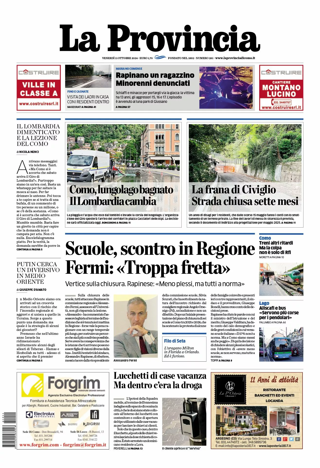 Prima-pagina-la-provincia-oggi-oggi-edizione-del-2024-10-11