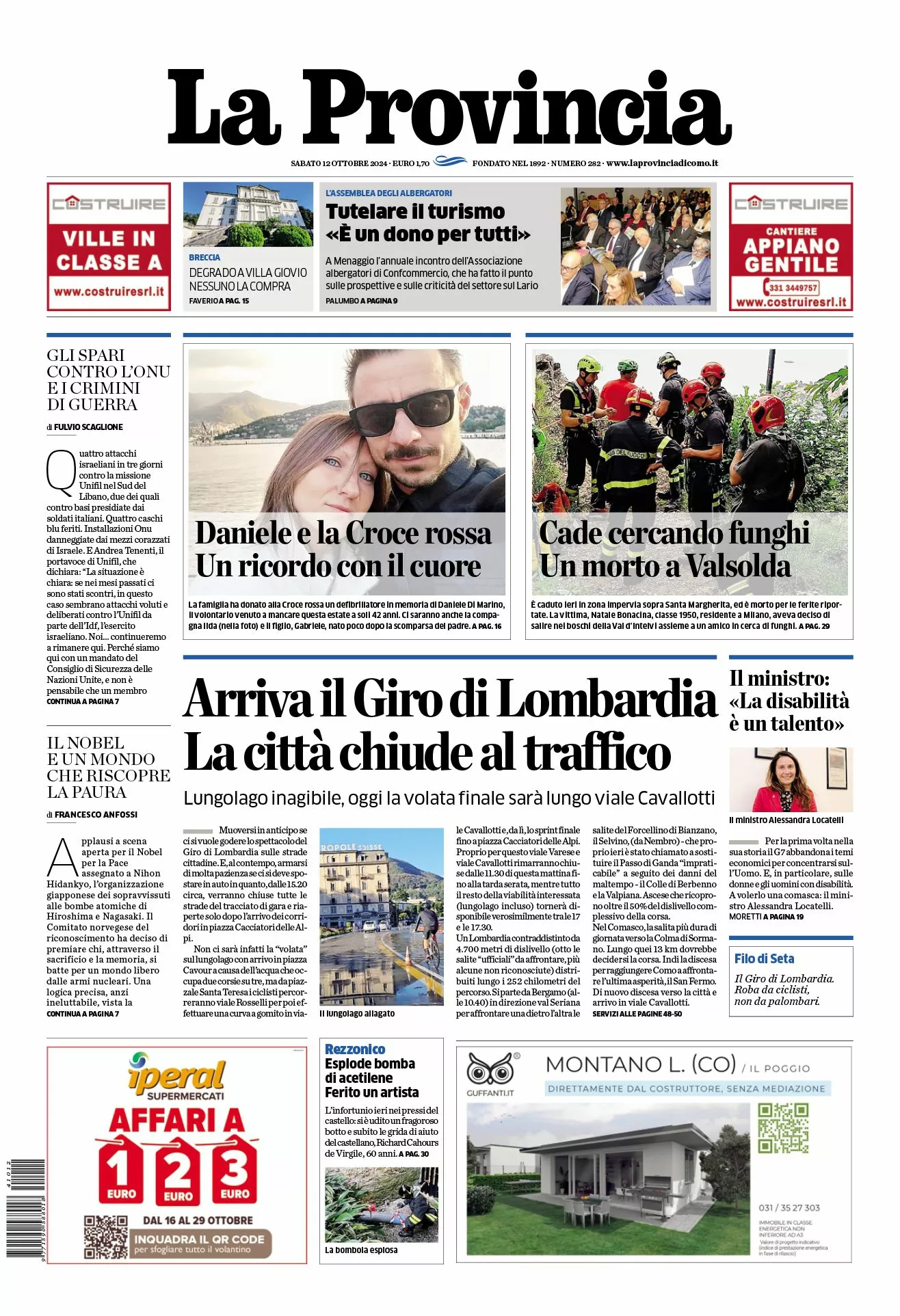 Prima-pagina-la-provincia-oggi-oggi-edizione-del-2024-10-12