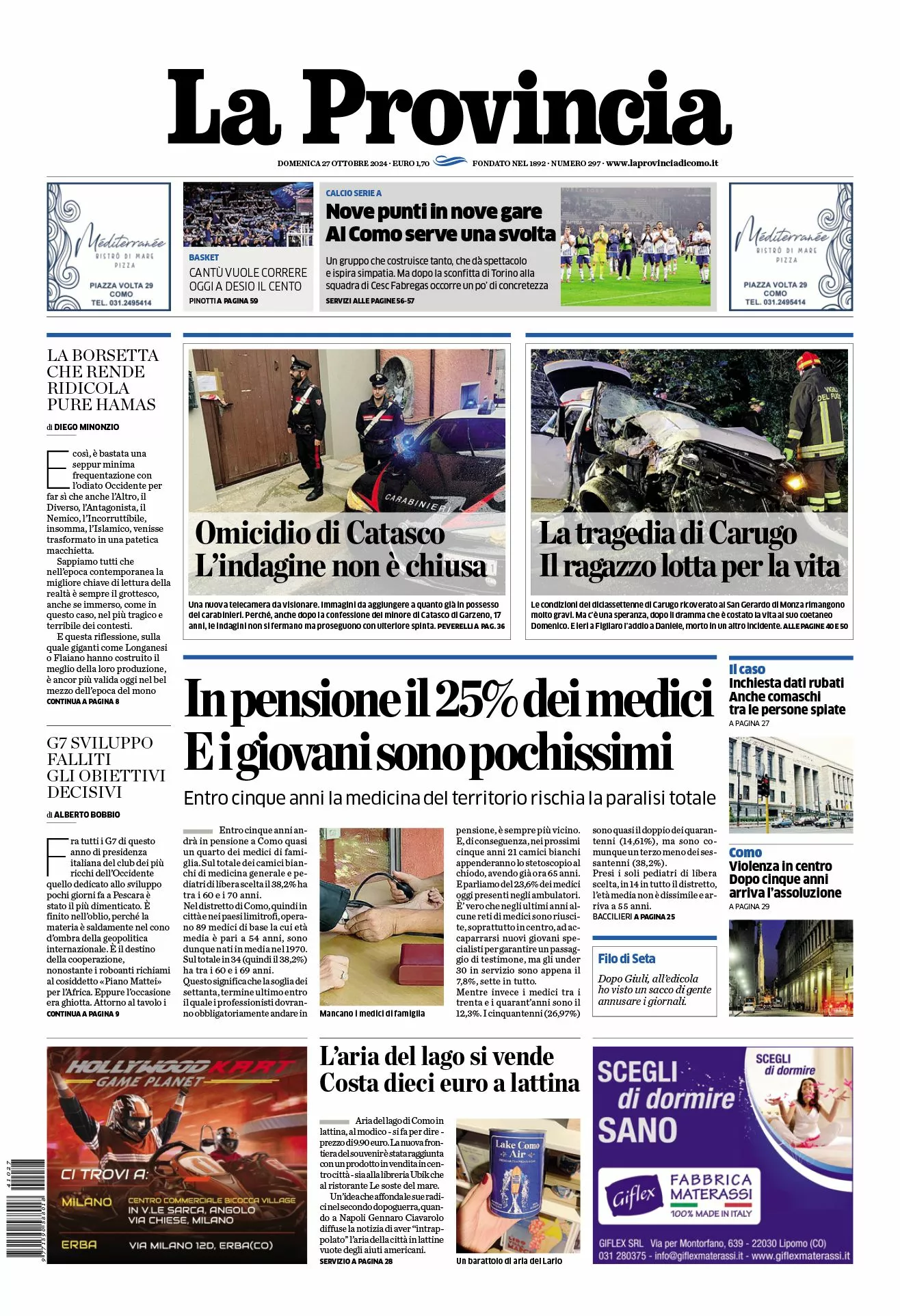 Prima-pagina-la-provincia-oggi-oggi-edizione-del-2024-10-27