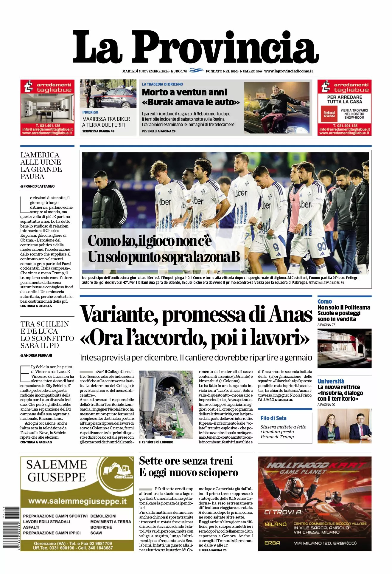 Prima-pagina-la-provincia-oggi-oggi-edizione-del-2024-11-05