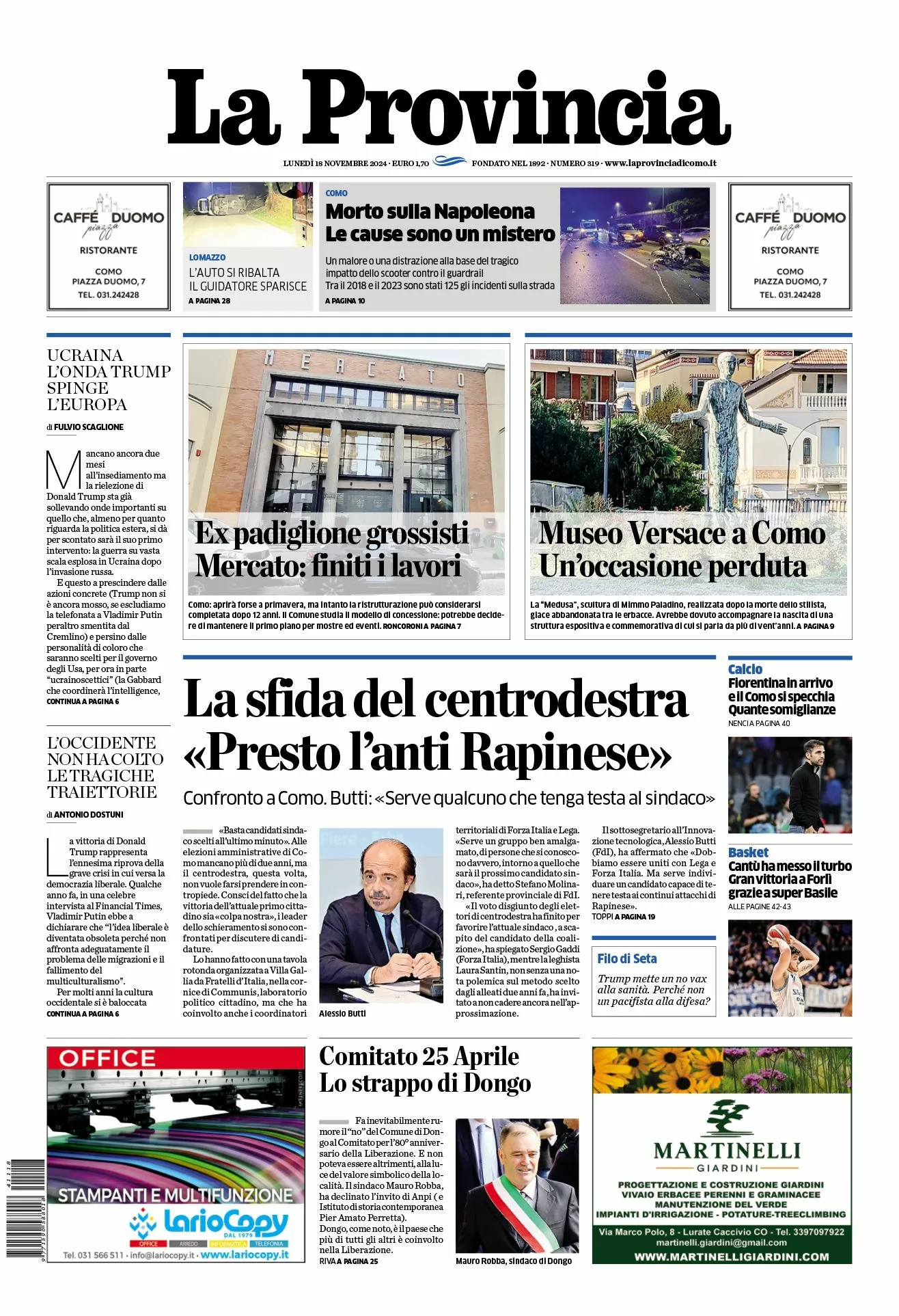 Prima-pagina-la-provincia-oggi-oggi-edizione-del-2024-11-18