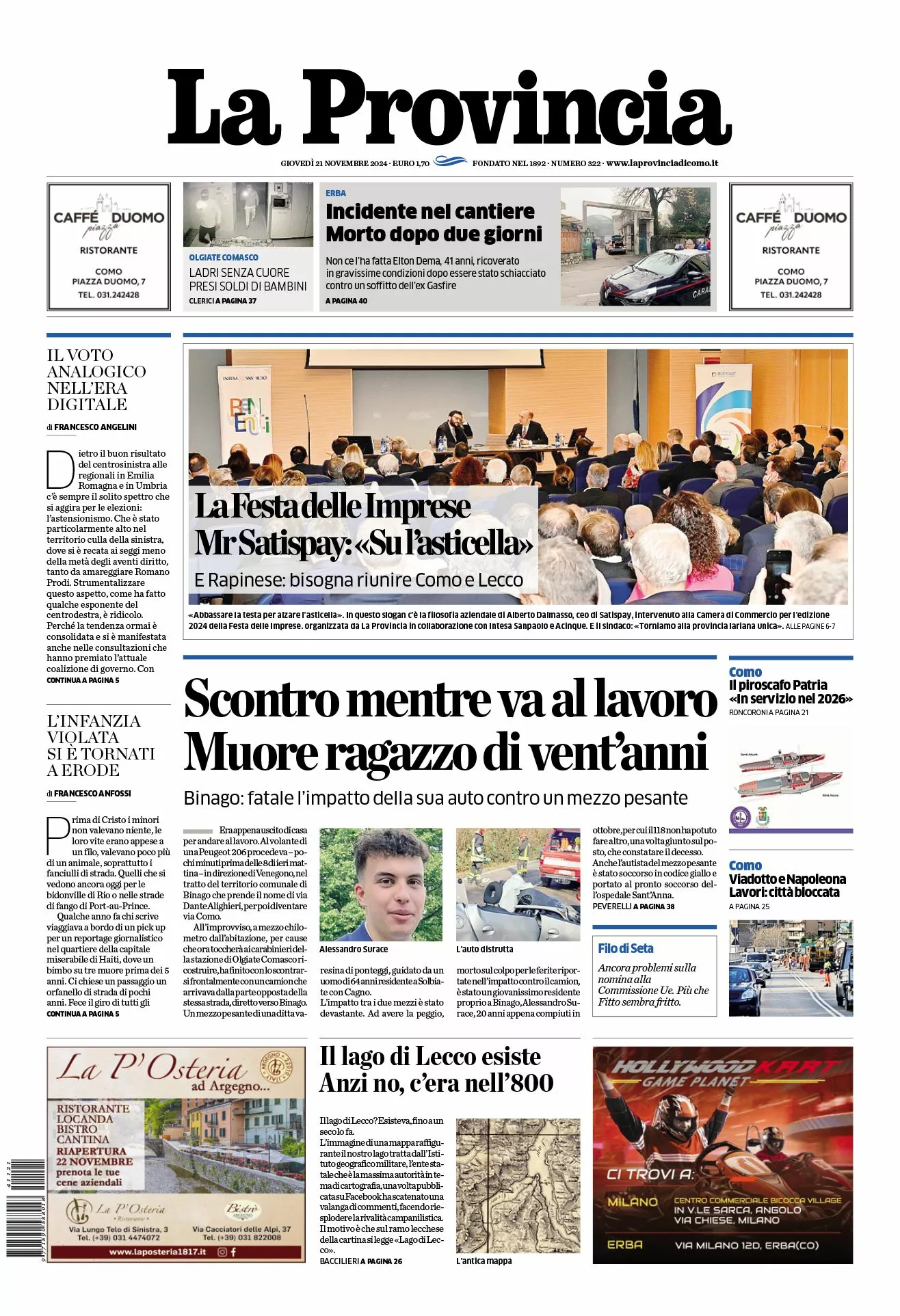 Prima-pagina-la-provincia-oggi-oggi-edizione-del-2024-11-21