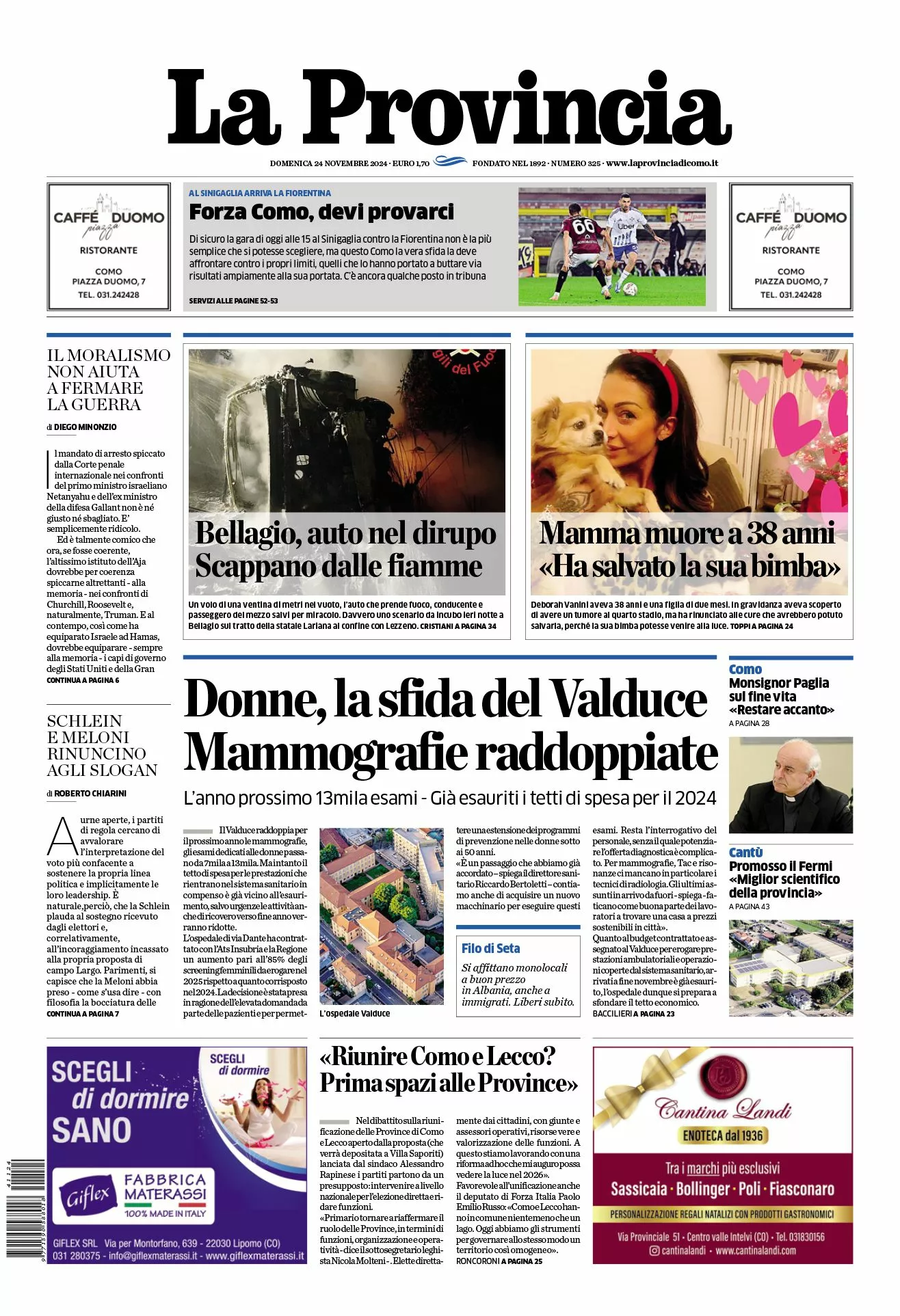 Prima-pagina-la-provincia-oggi-oggi-edizione-del-2024-11-24