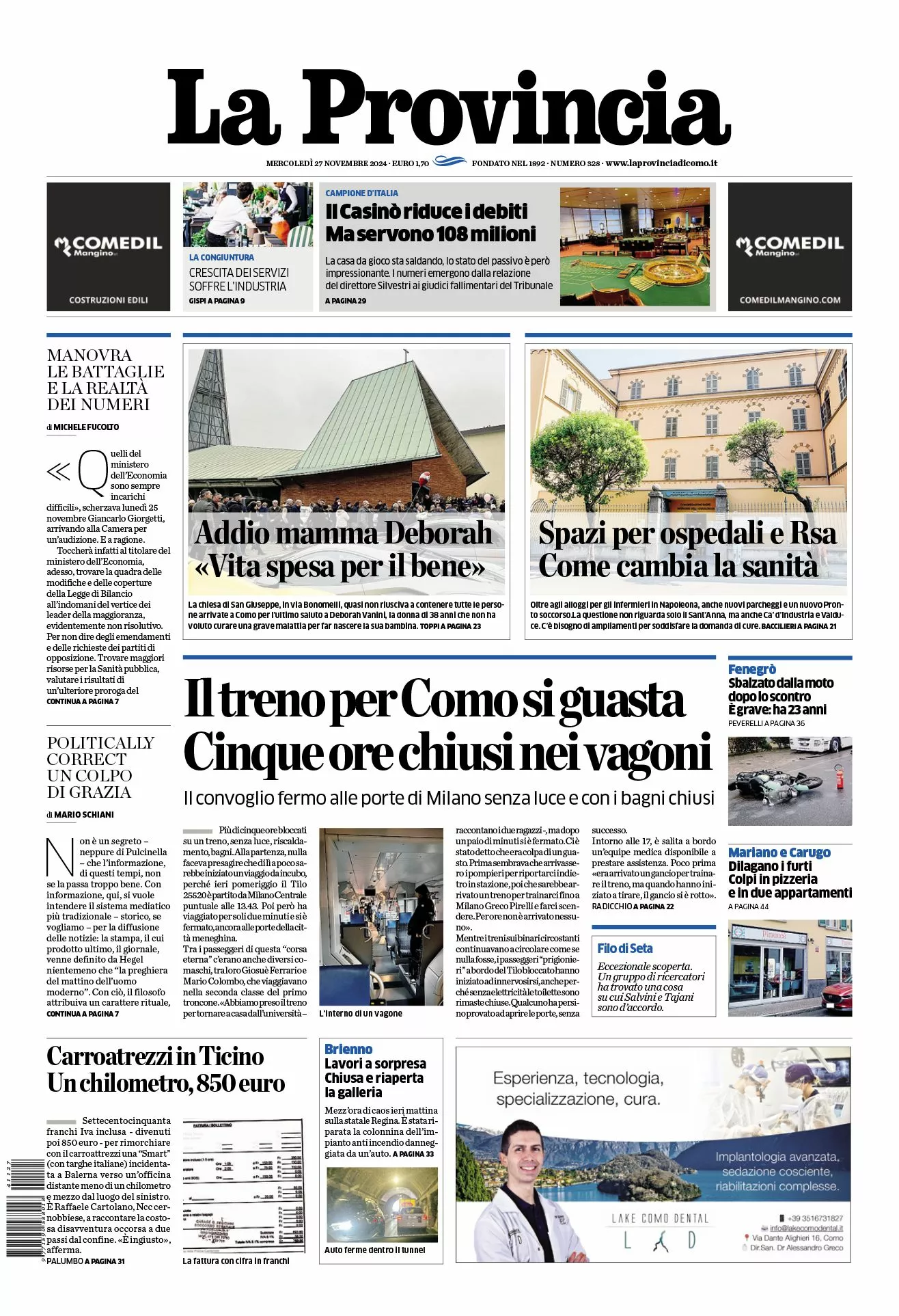 Prima-pagina-la-provincia-oggi-oggi-edizione-del-2024-11-27