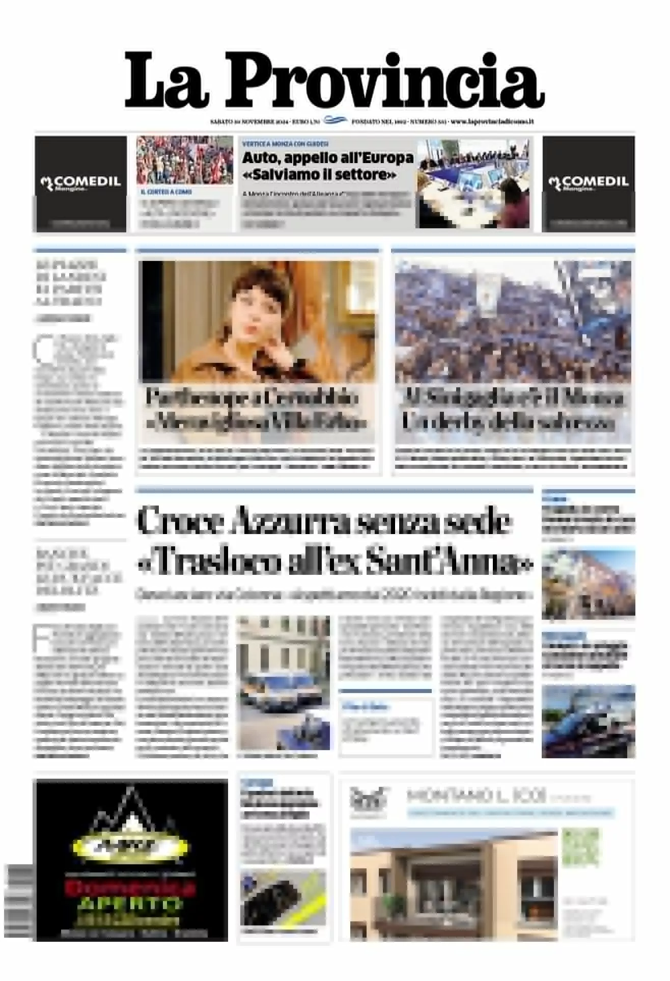 Prima-pagina-la-provincia-oggi-oggi-edizione-del-2024-11-30