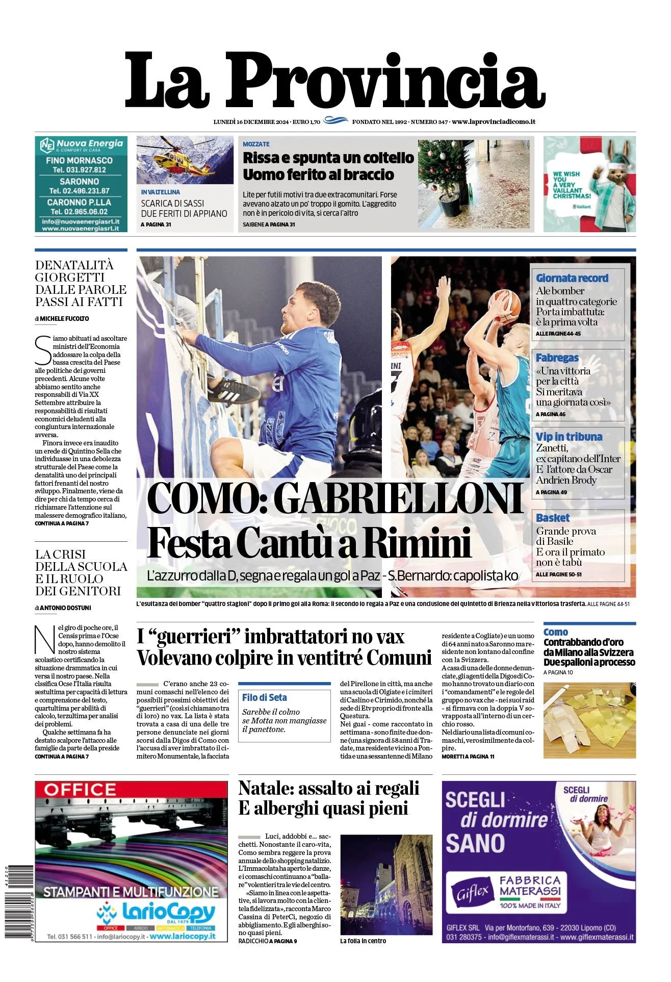 Prima-pagina-la-provincia-oggi-oggi-edizione-del-2024-12-16