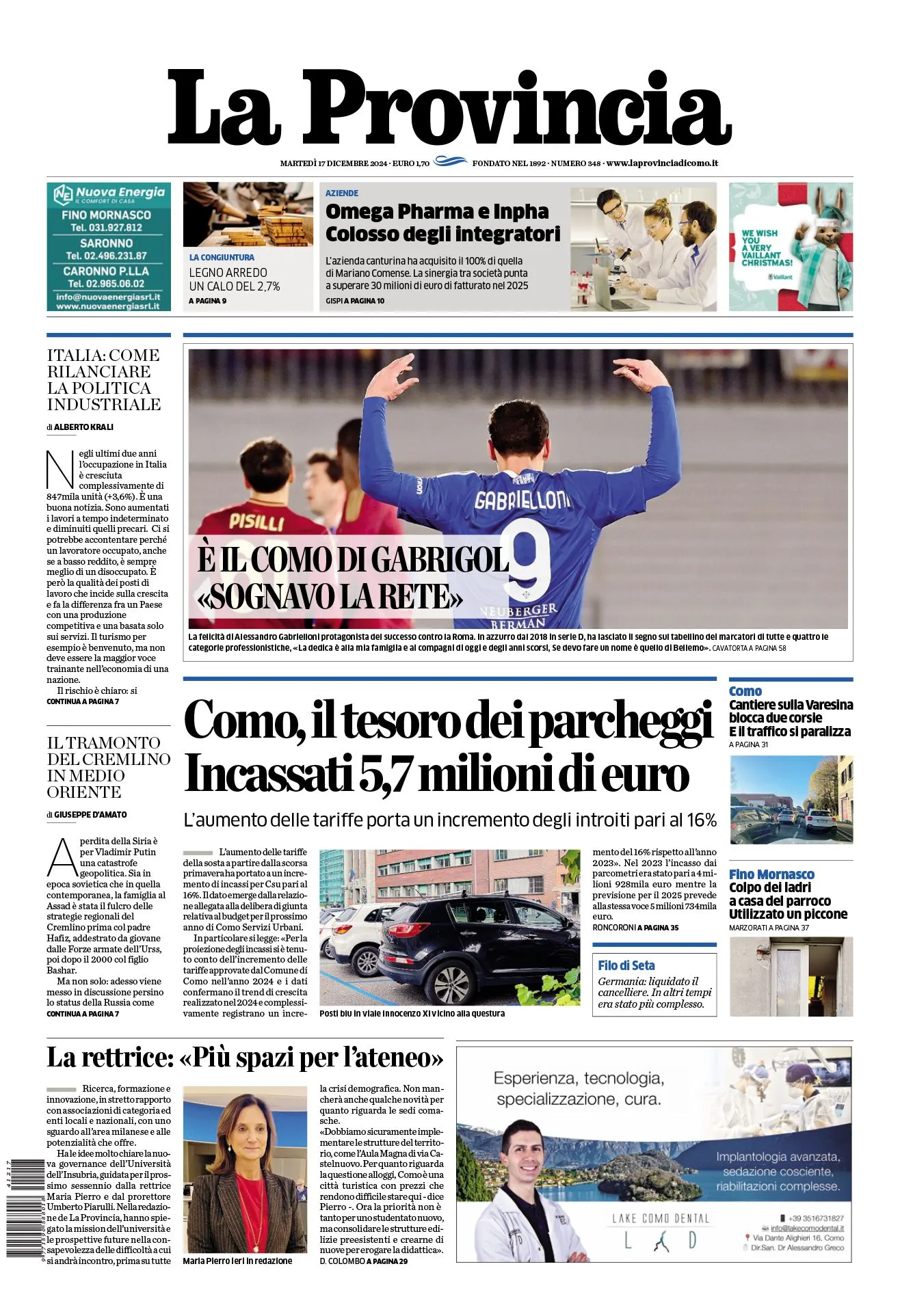 Prima-pagina-la-provincia-oggi-oggi-edizione-del-2024-12-17