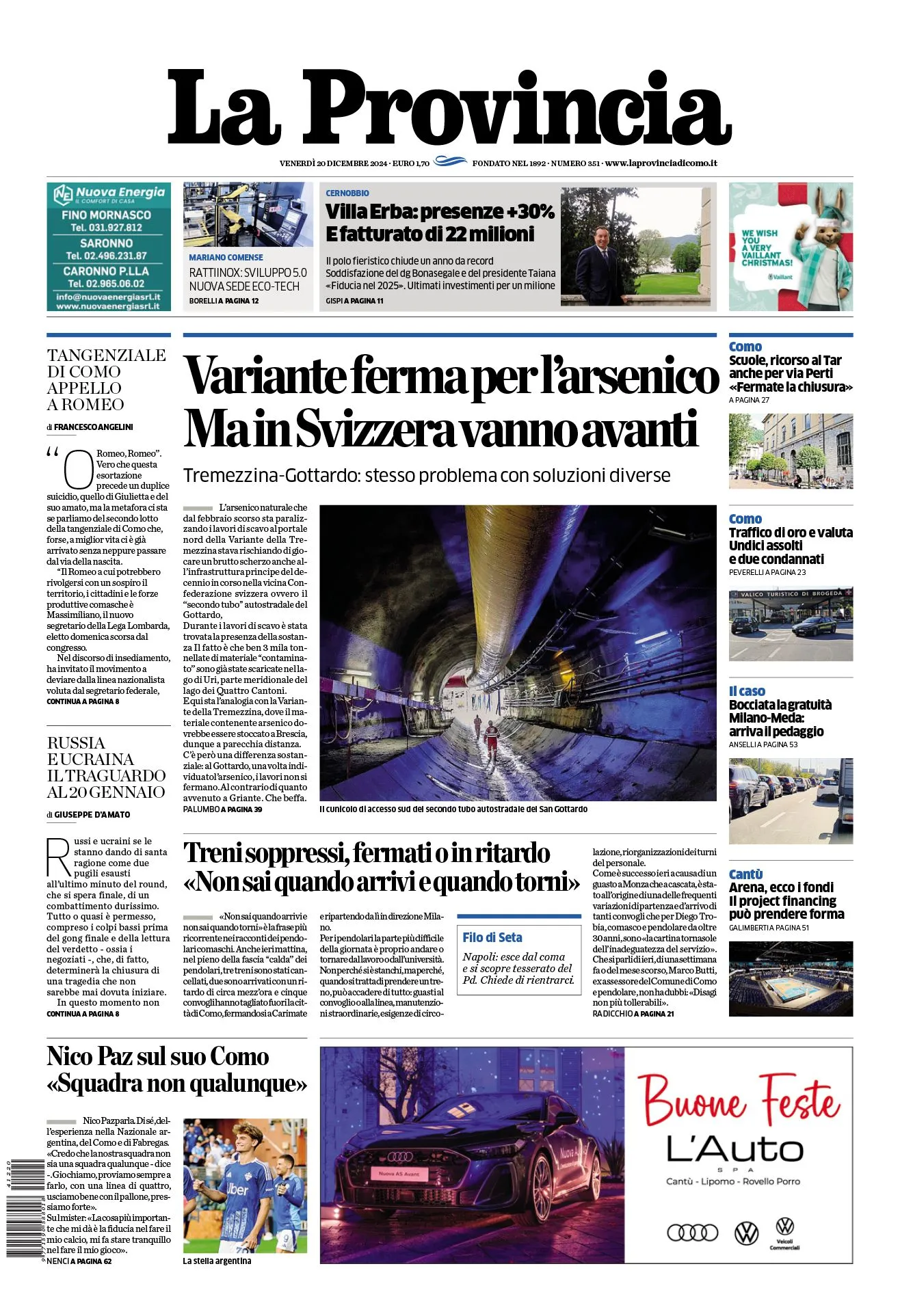 Prima-pagina-la-provincia-oggi-oggi-edizione-del-2024-12-20