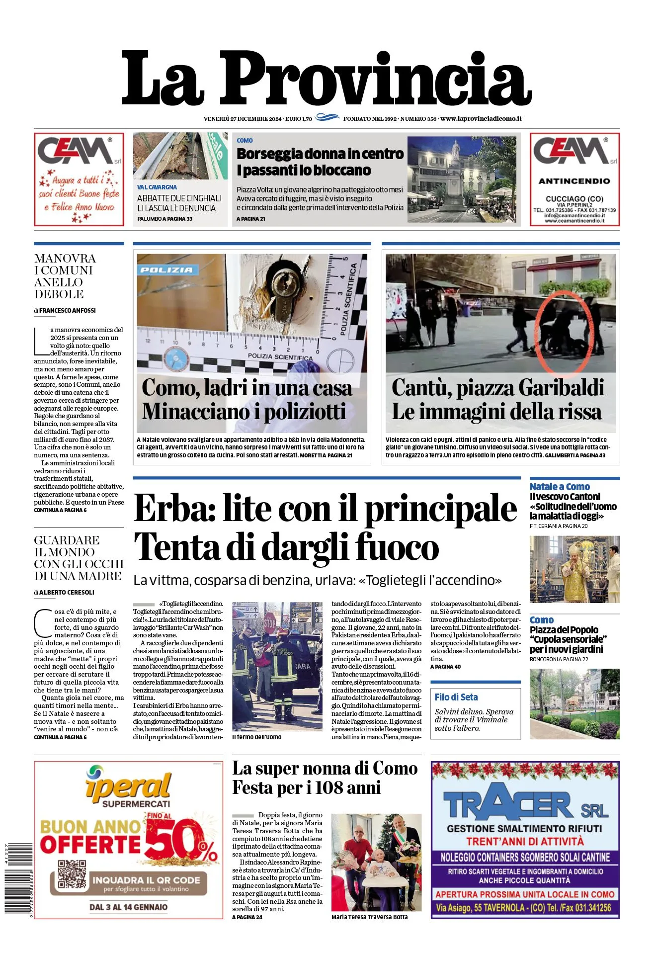 Prima-pagina-la-provincia-oggi-oggi-edizione-del-2024-12-27