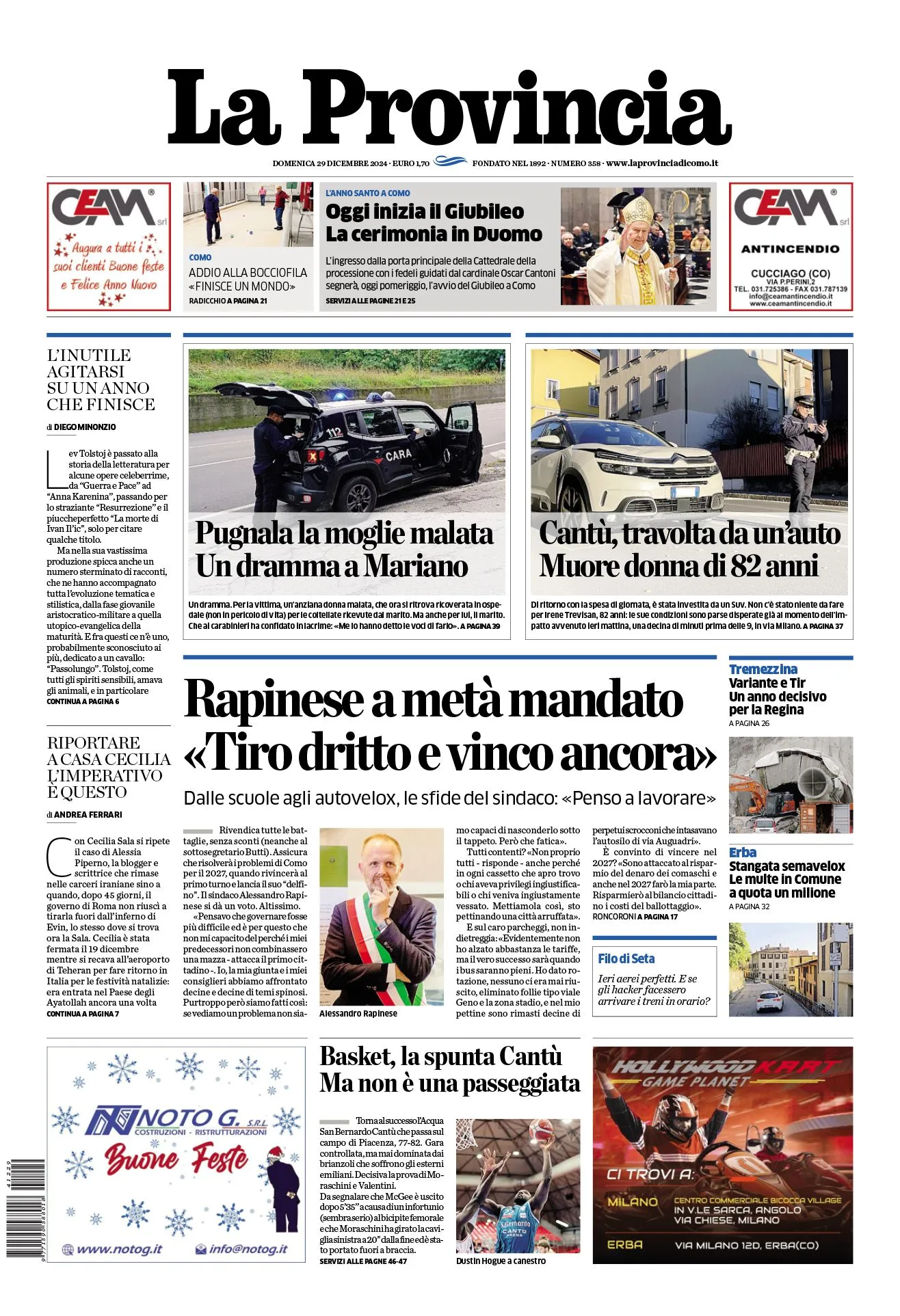 Prima-pagina-la-provincia-oggi-oggi-edizione-del-2024-12-29