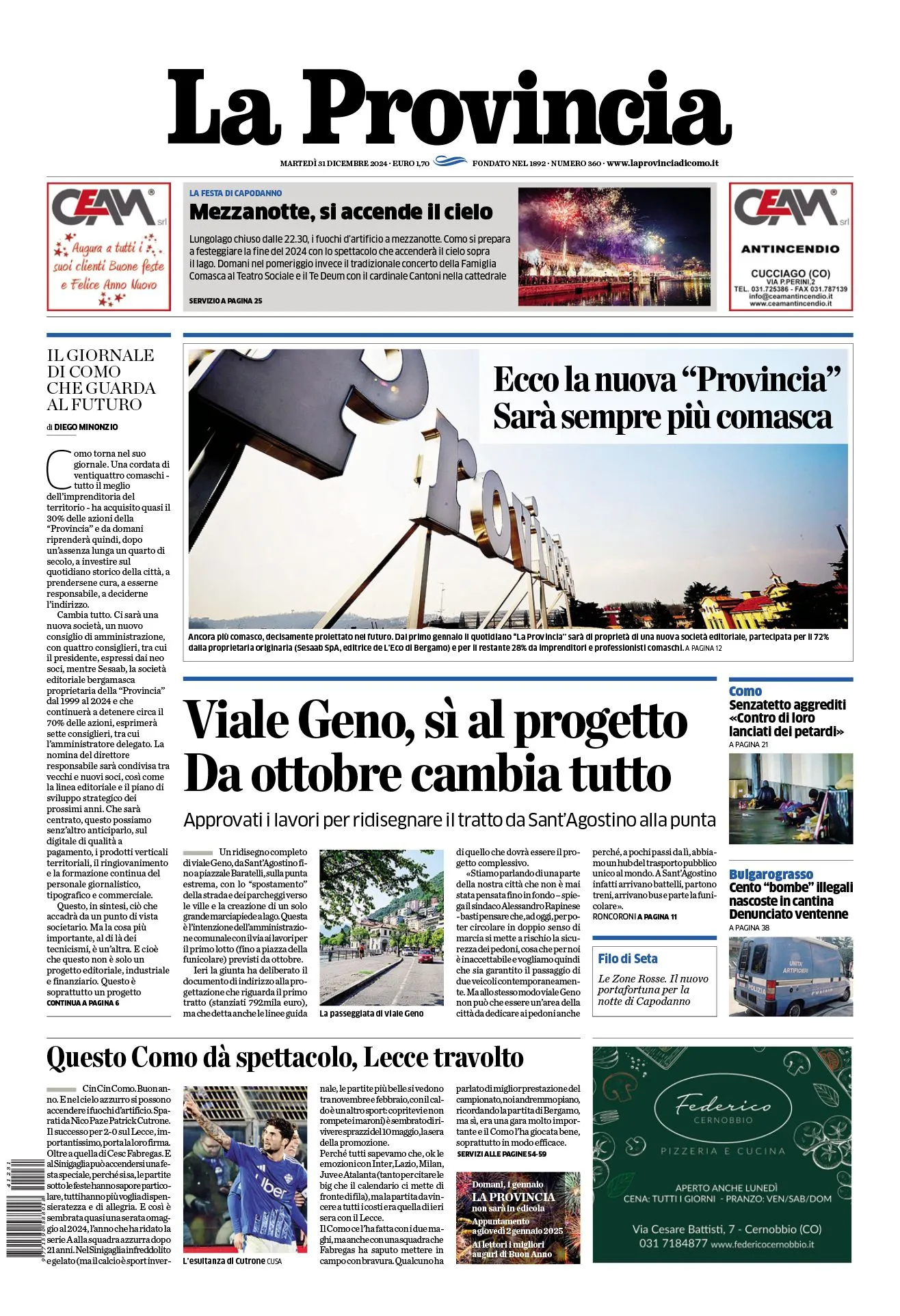 Prima-pagina-la-provincia-oggi-oggi-edizione-del-2024-12-31