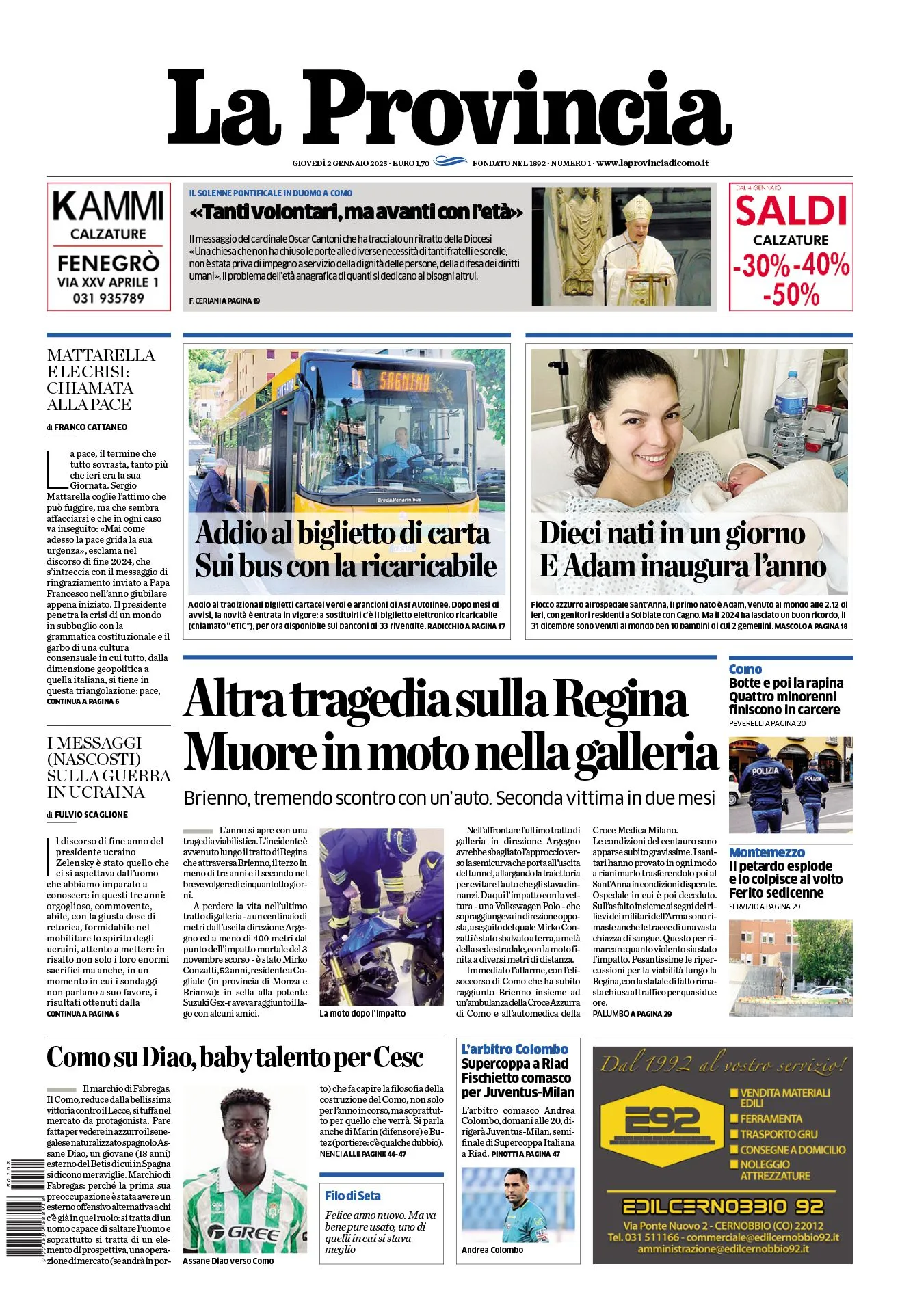 Prima-pagina-la-provincia-oggi-oggi-edizione-del-2025-01-02