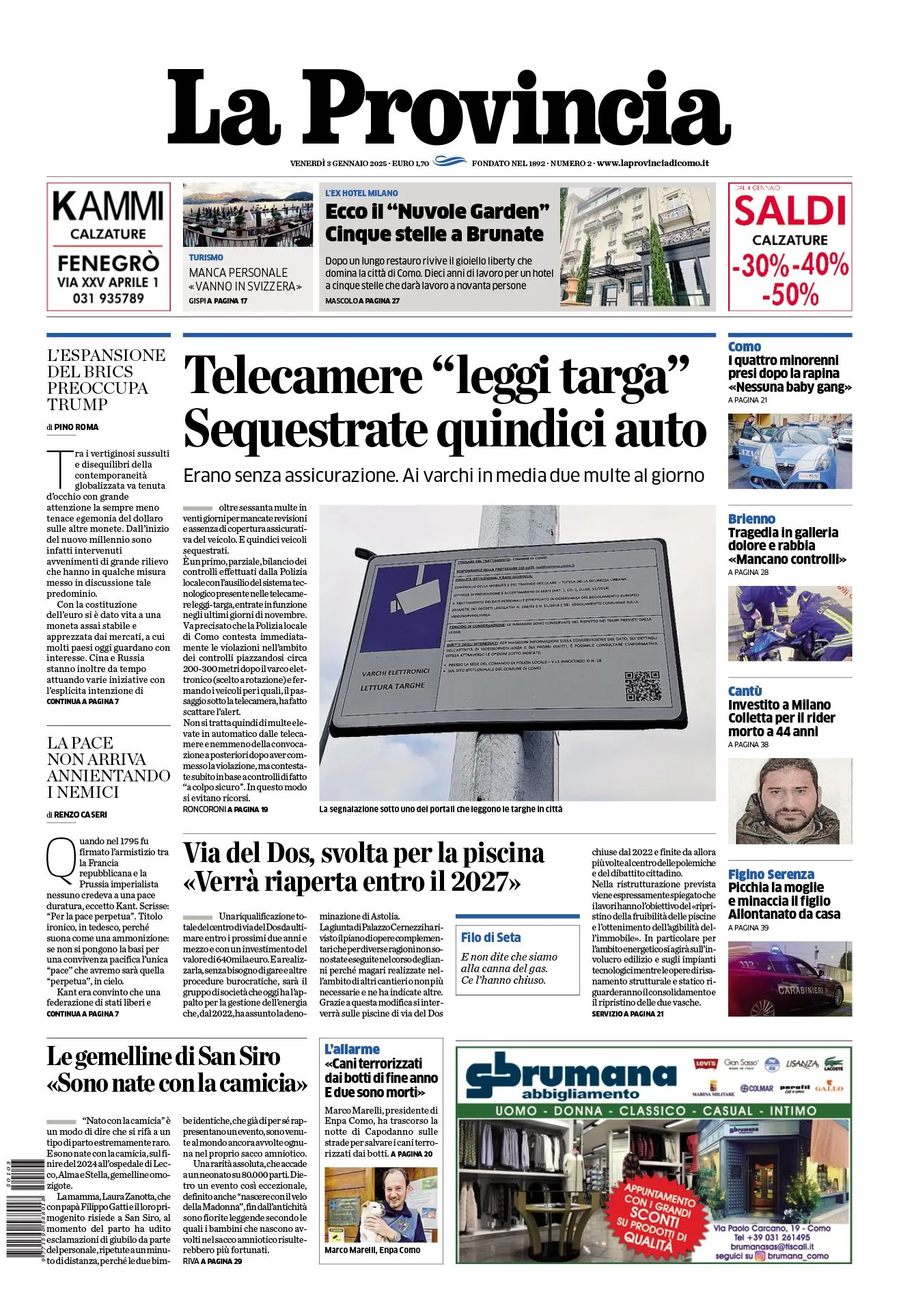 Prima-pagina-la-provincia-oggi-oggi-edizione-del-2025-01-03