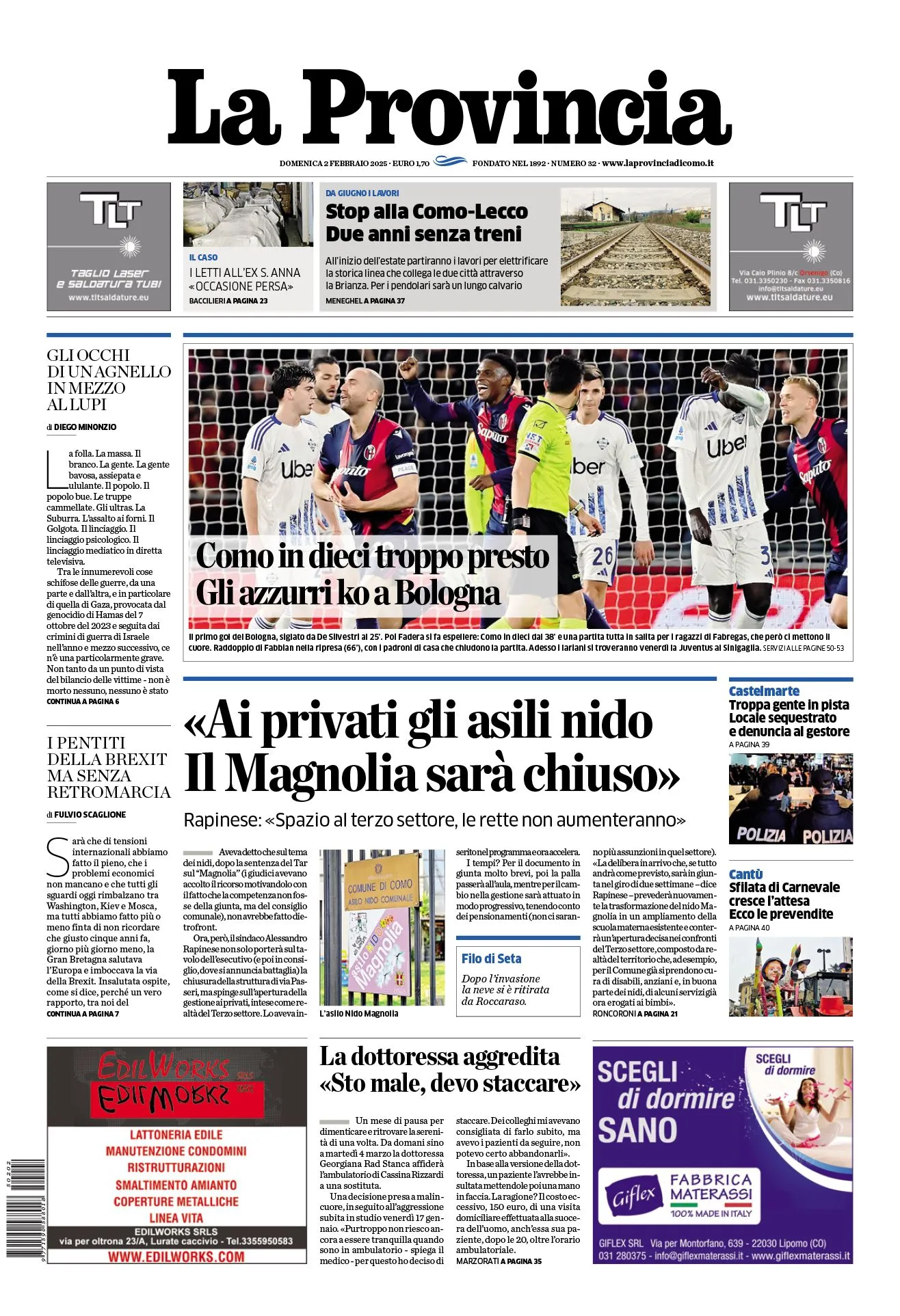 Prima-pagina-la-provincia-oggi-oggi-edizione-del-2025-02-02